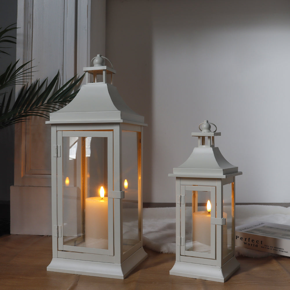 Set of 2 Outdoor Candle Lanterns