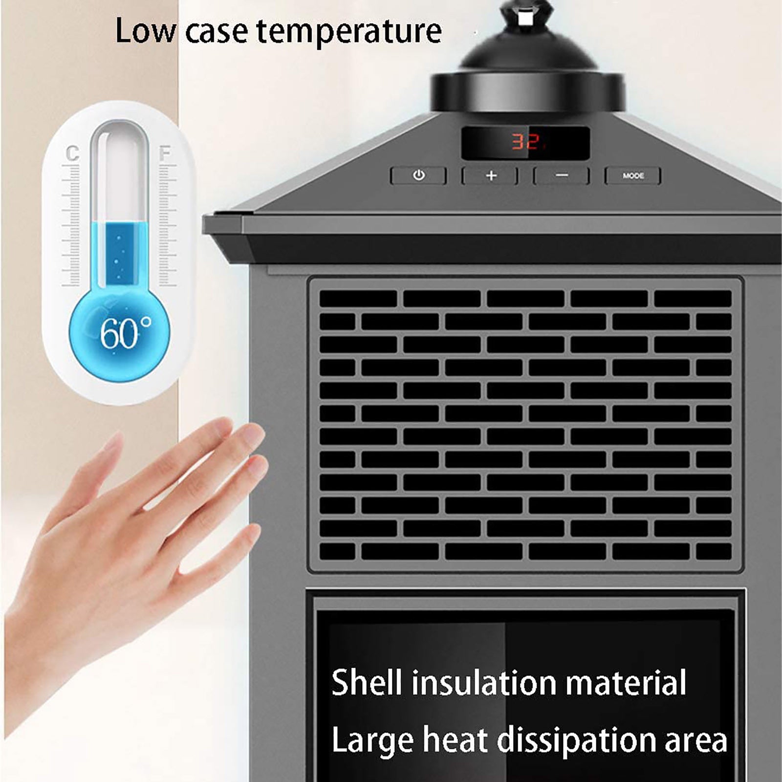 European 3D simulation flame Heater