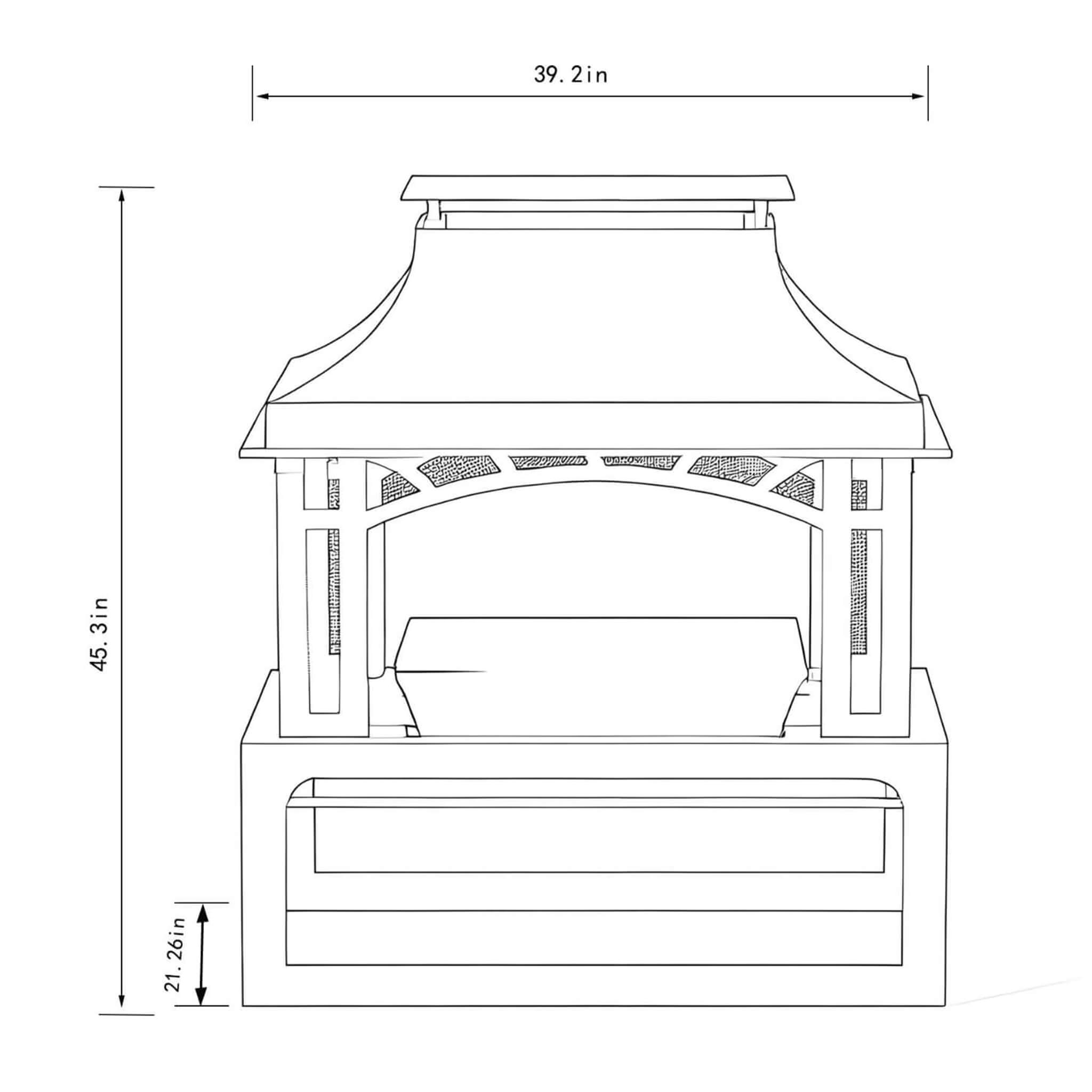 Steel Wood-Burning Backyard Fireplace