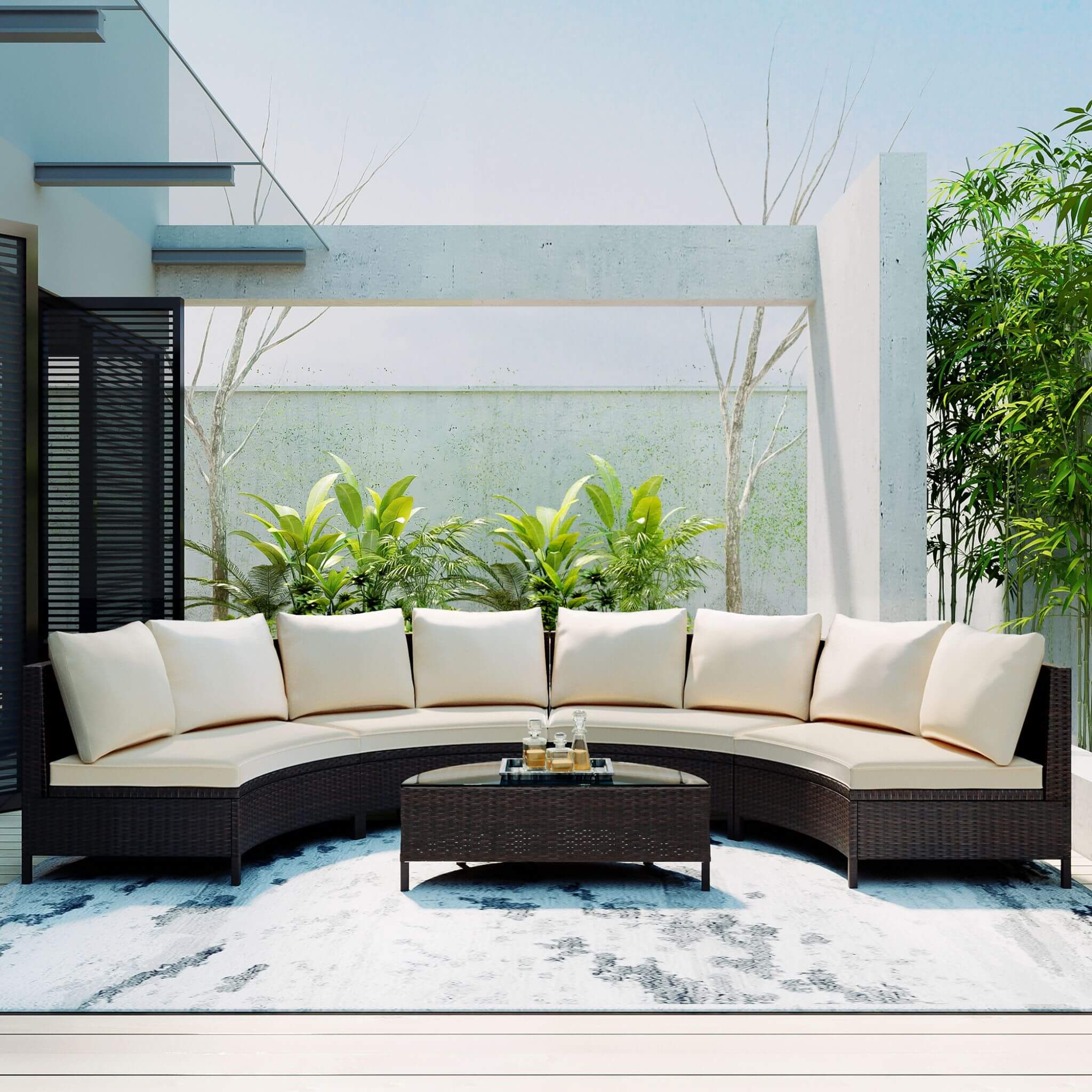 Rattan Wicker Patio Sectional