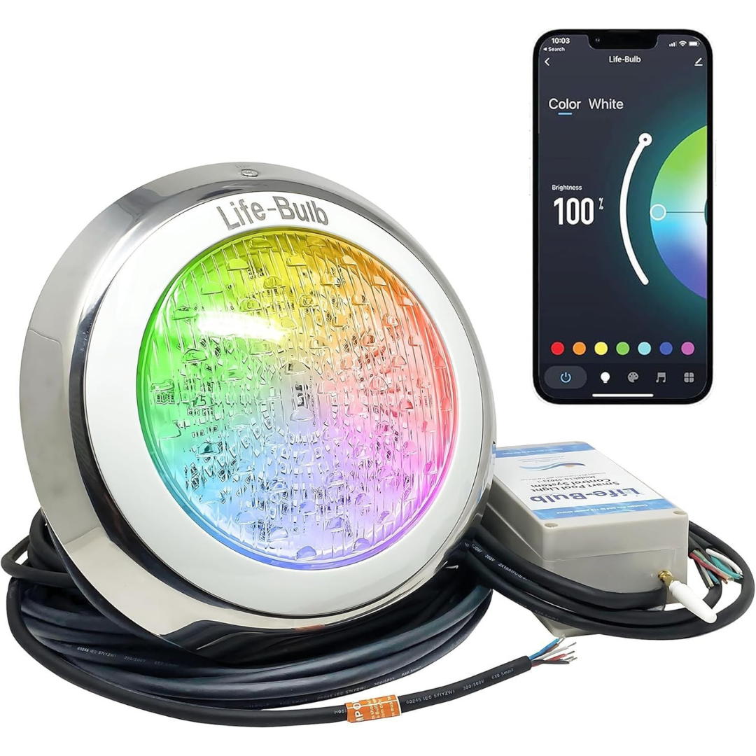 Life-Bulb Smart Wall-Mount Color LED Inground Pool Light System