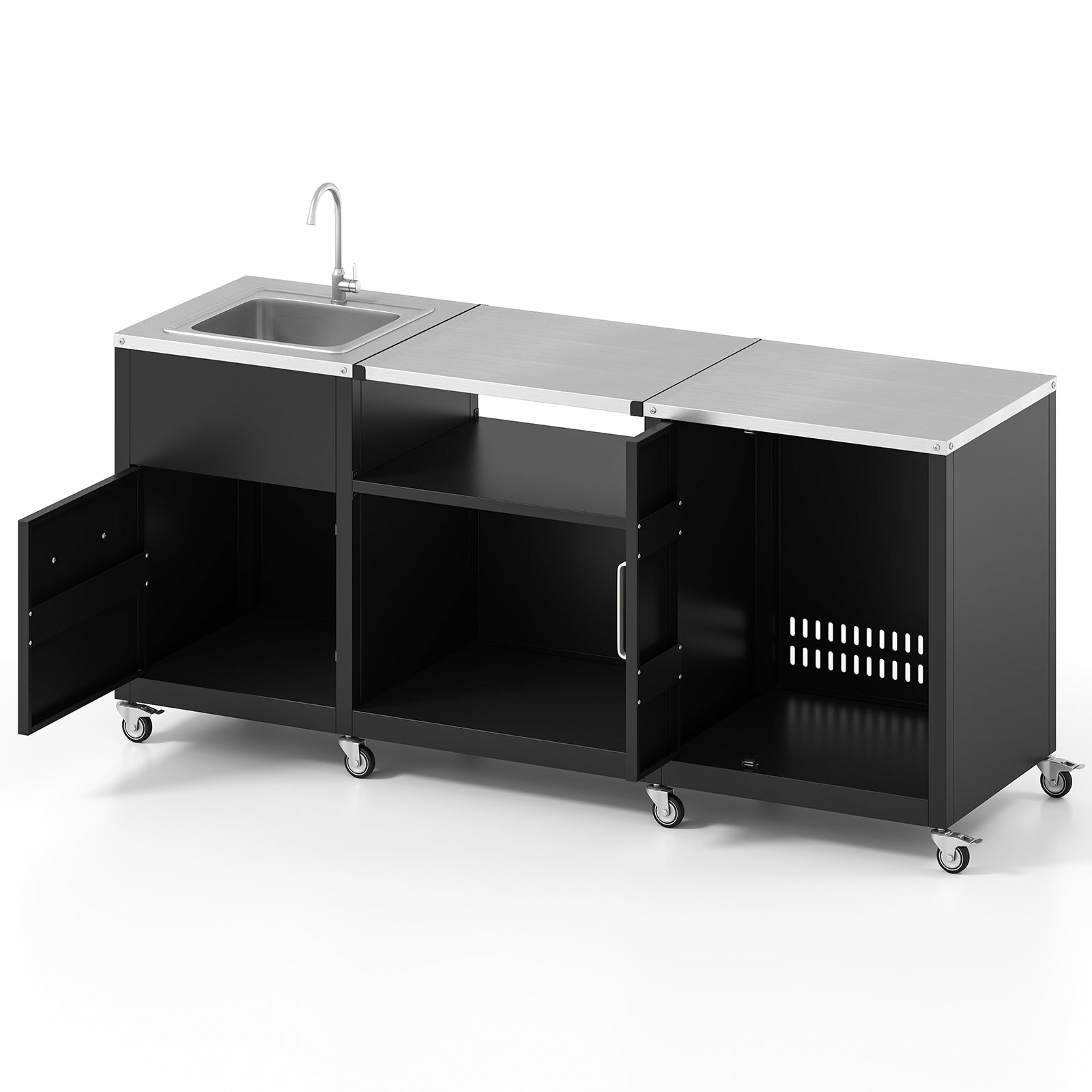 Outdoor Grill Table with Sink