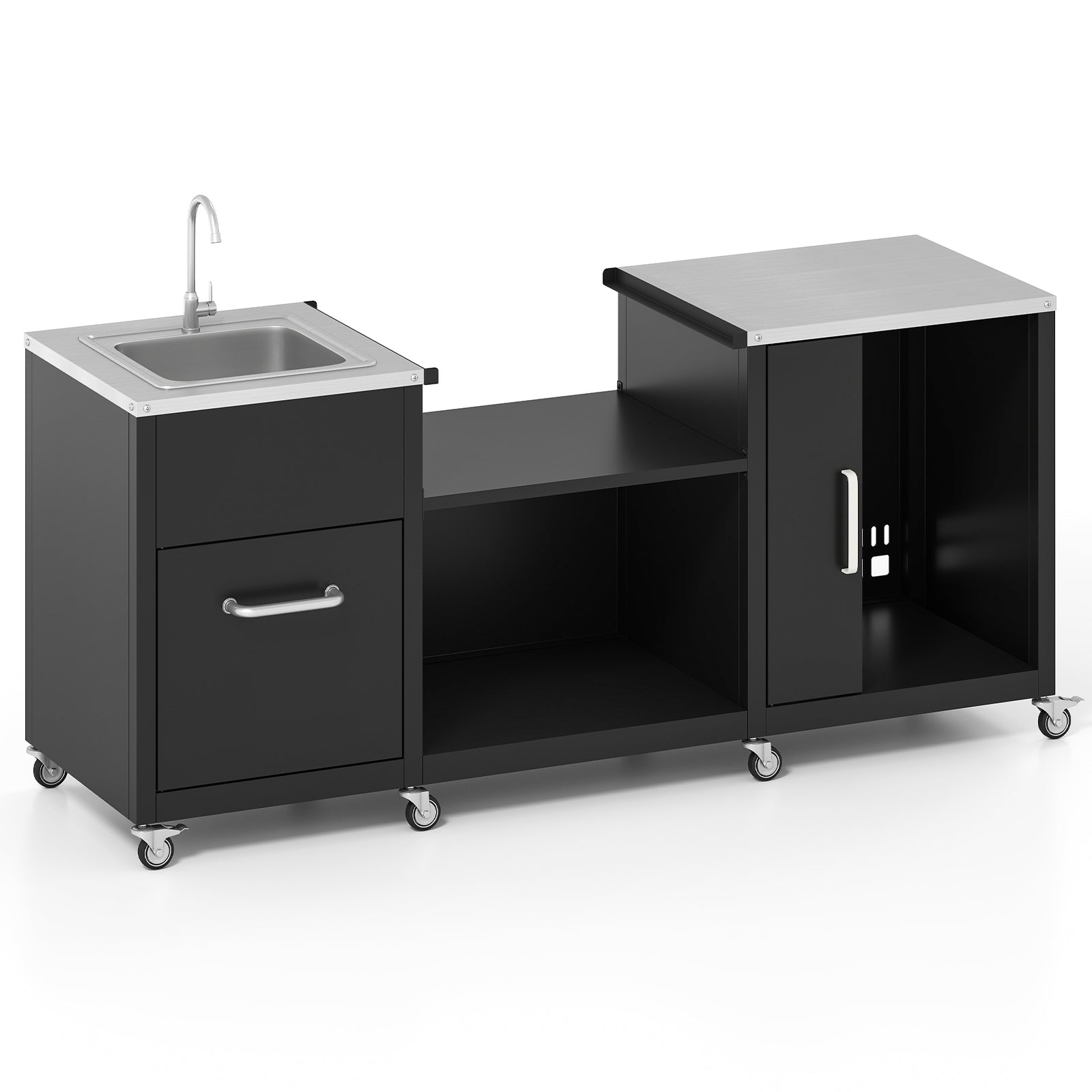 Outdoor Grill Table with Sink