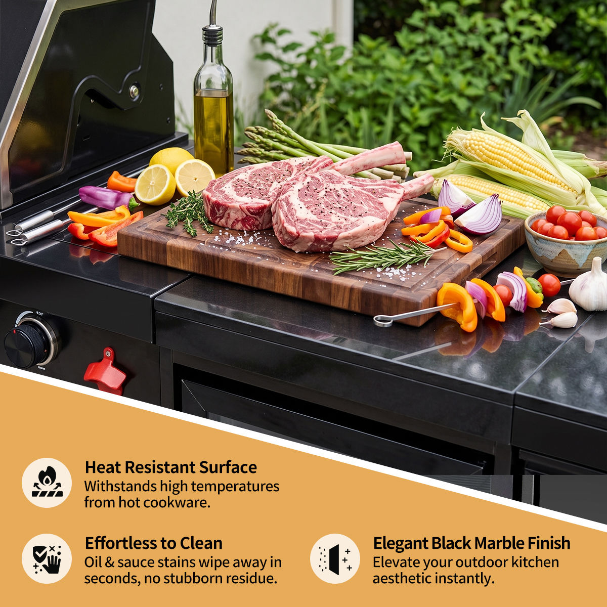 Six Burners Outdoor Kitchen Island Grill