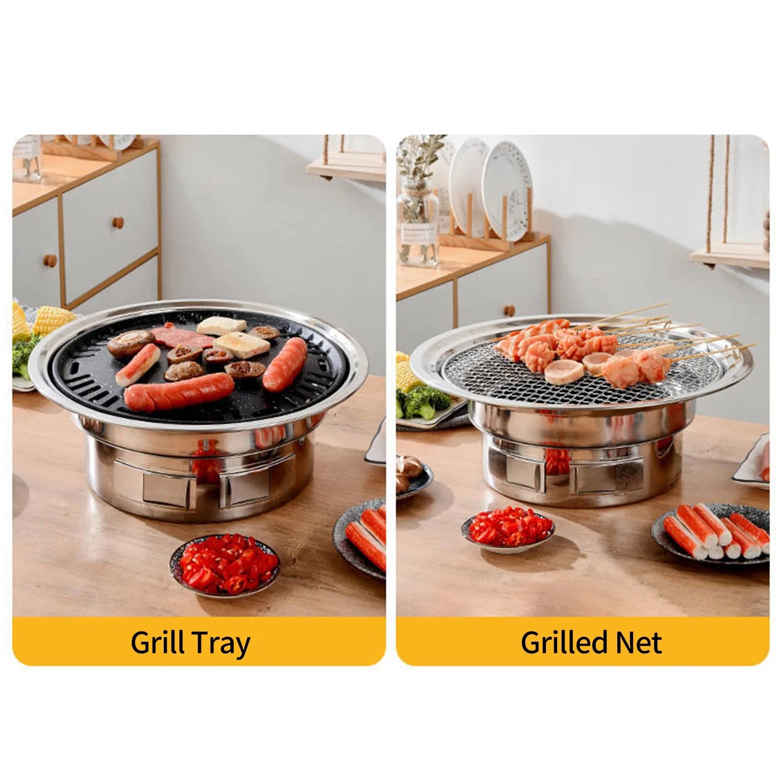 13Inch Korean BBQ Grill Multifunctional Charcoal Barbecue Grilll Stove