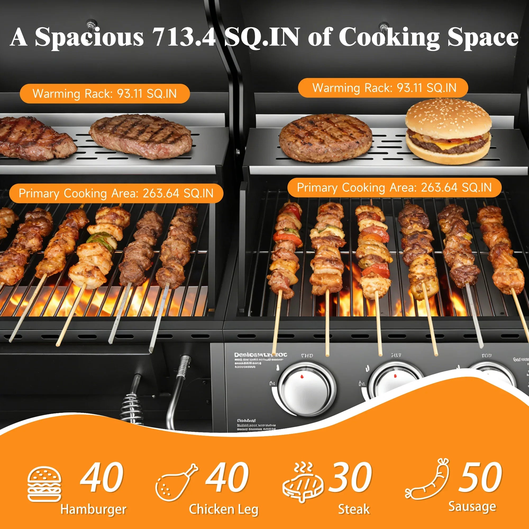 Dual Fuel Gas And Charcoal Grill With Side Burner