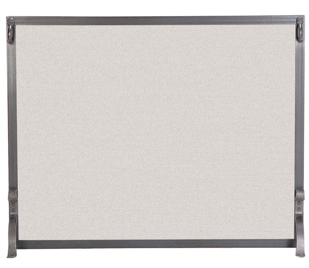Matte black image of fireplace screen