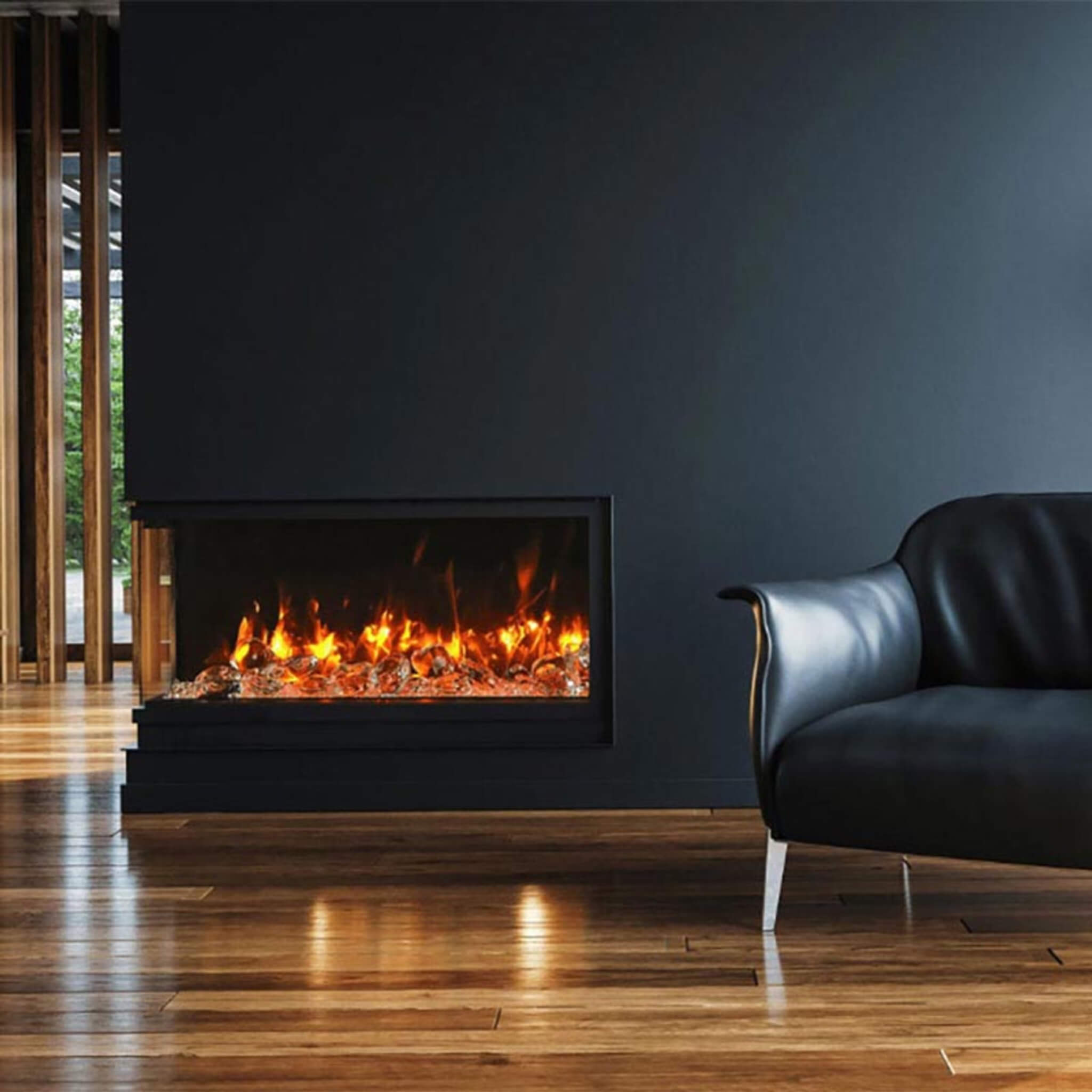 Amantii Tru-View Slim Smart 3-Sided Built-In Electric Fireplace