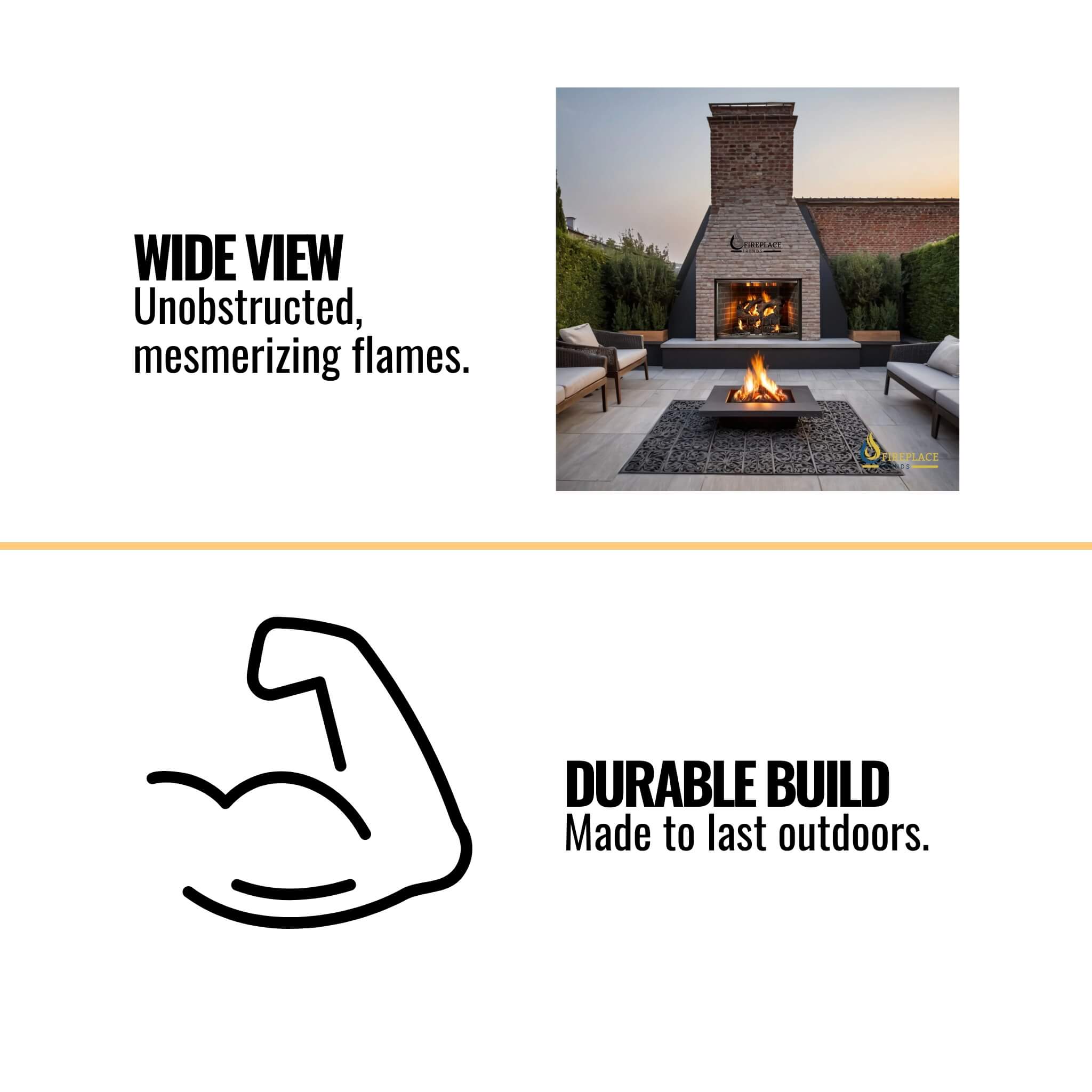 Majestic Cottagewood Outdoor Wood-Burning Fireplace