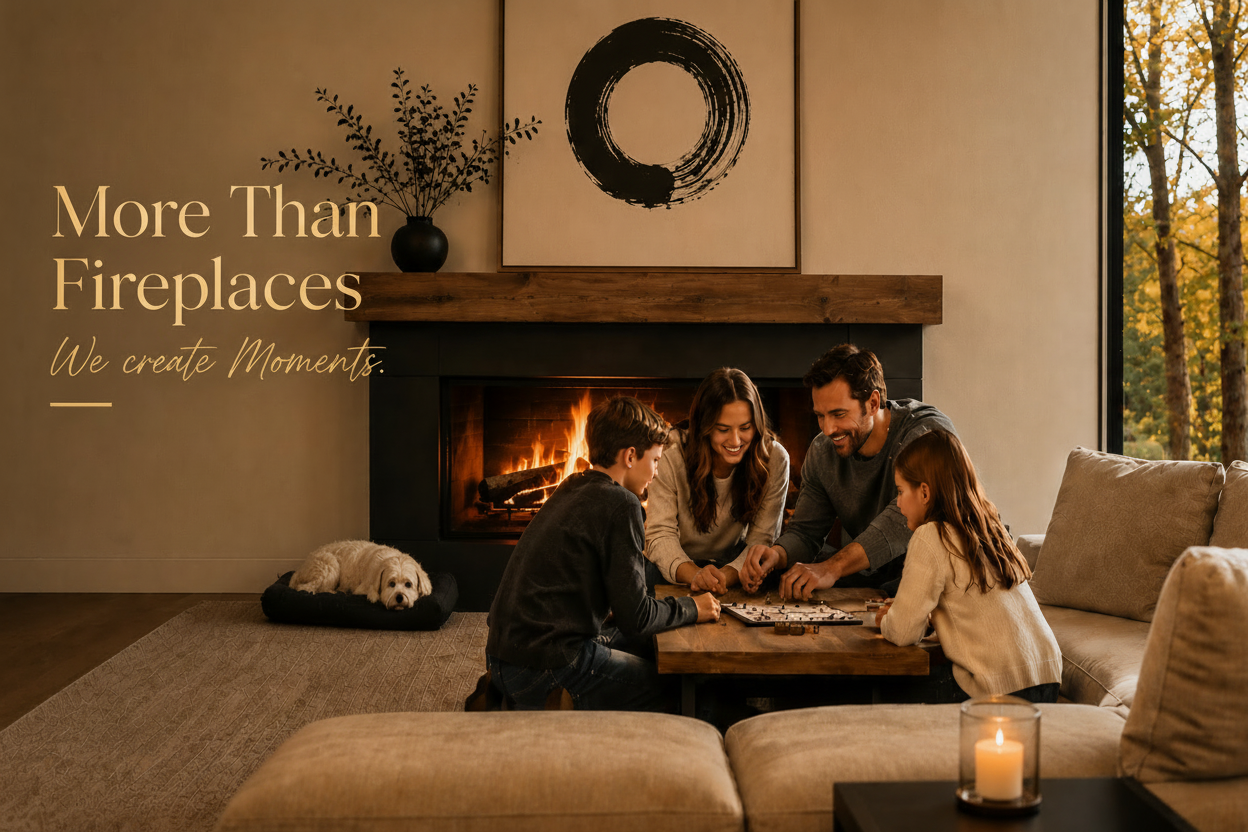 More Than Fireplaces - Gold Text