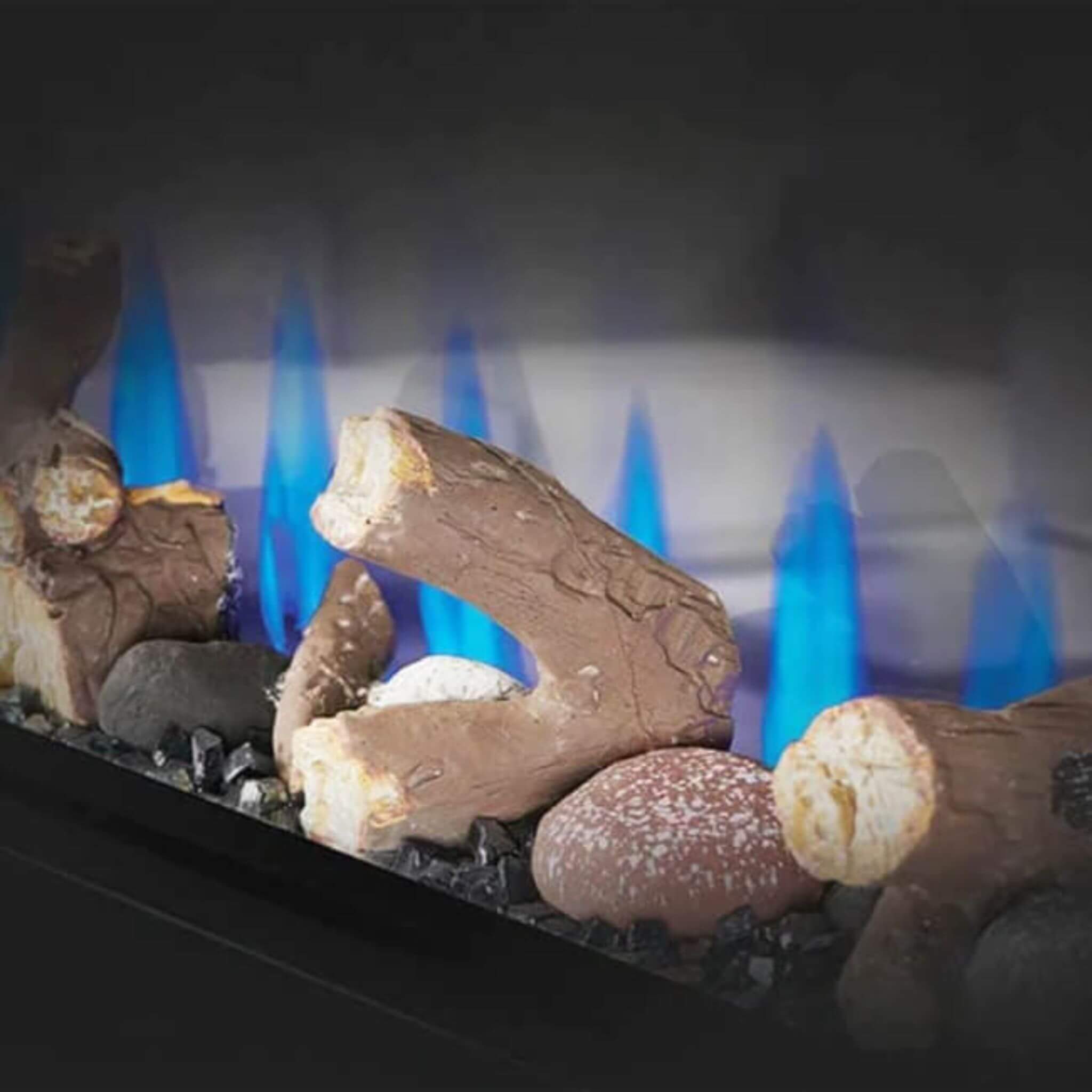 Fully Recessed See Thru Wall Mounted Electric Fireplace