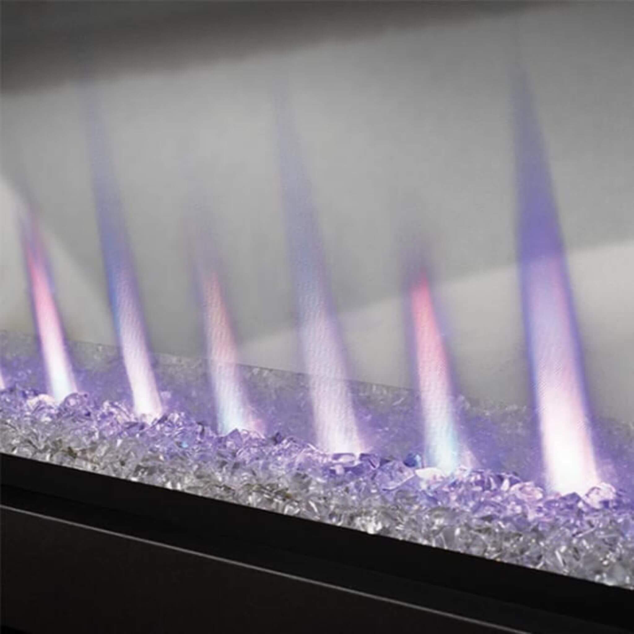 Fully Recessed See Thru Wall Mounted Electric Fireplace