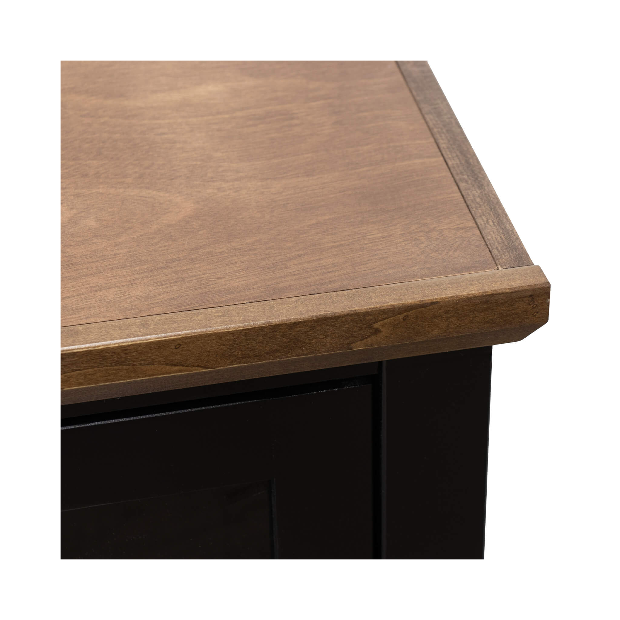 83-Inch Bourbon Black TV Stand With Fireplace
