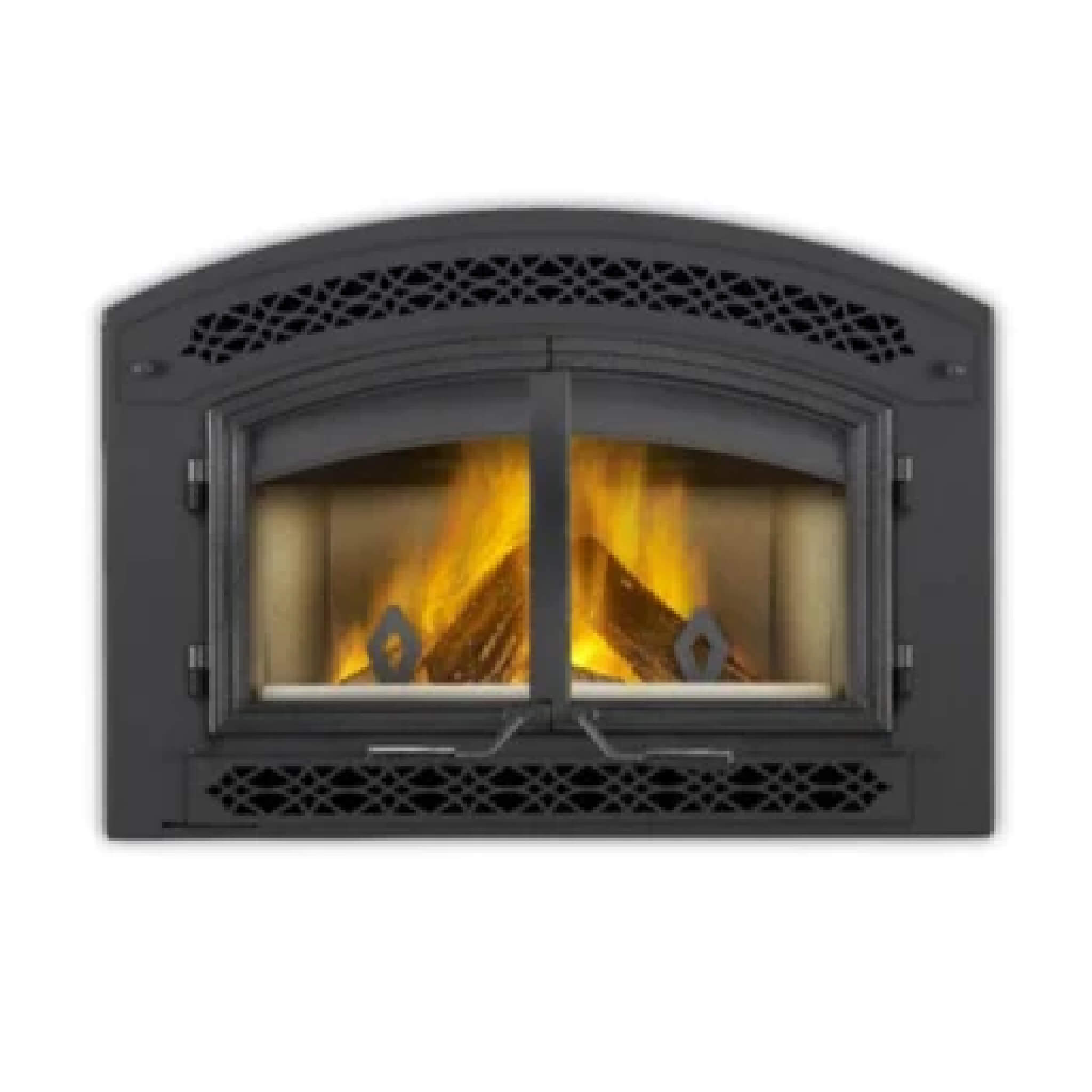 Timberwolf Wood Burning Fireplace With Cast Iron Front Doors