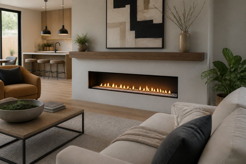 Modern Linear Fireplace Alternatives for Small Spaces