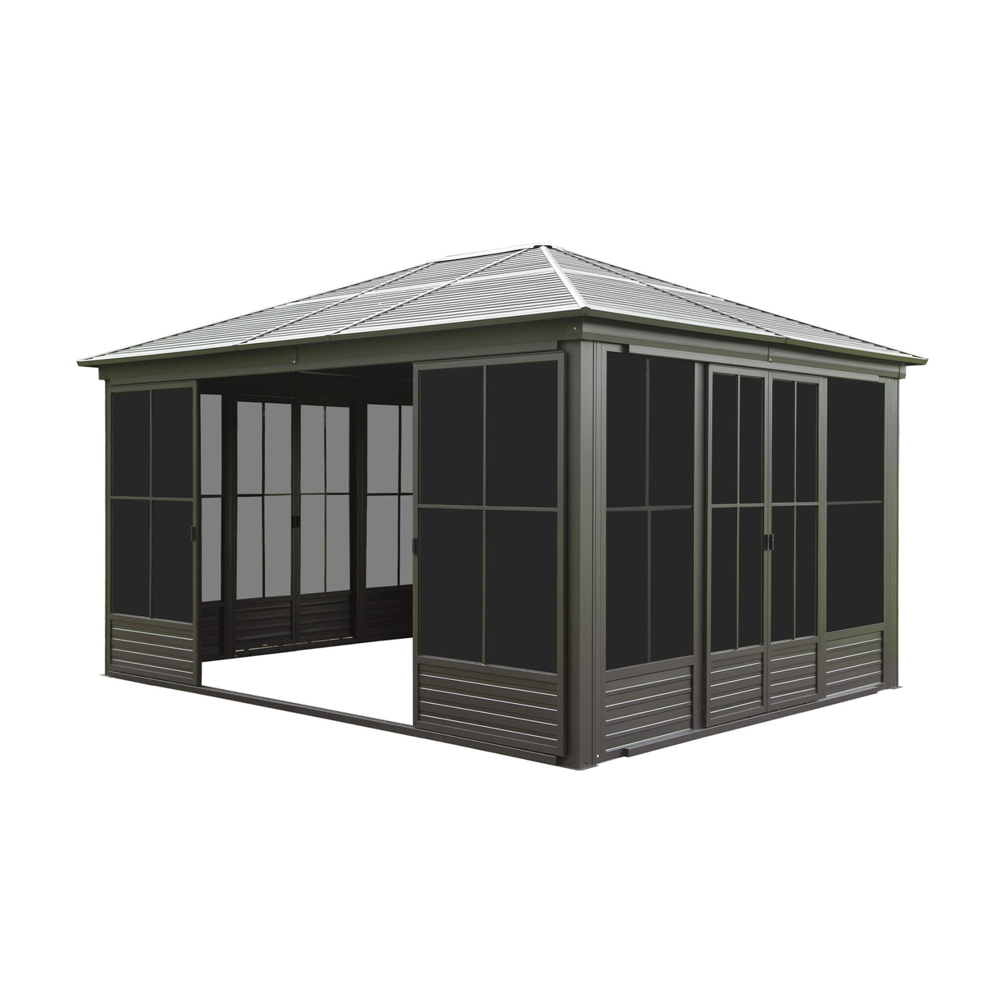 [12X14FT]  Serenity Premium All-Weather Outdoor Aluminum Sunroom