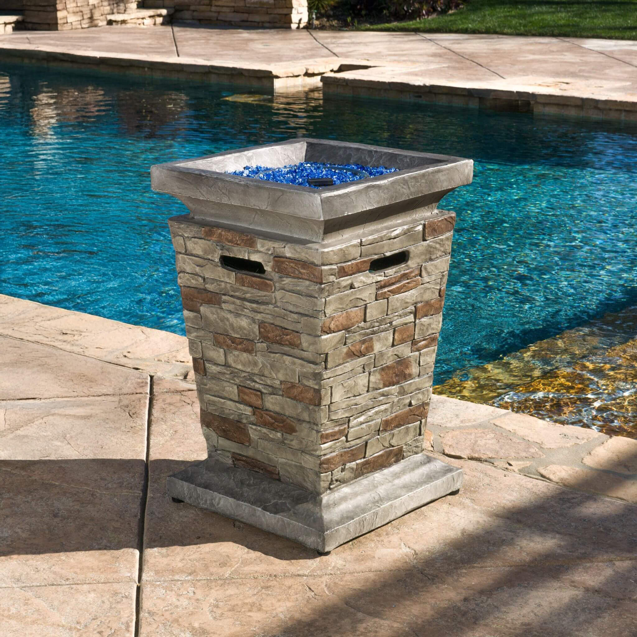 Natural Stone Fire Column