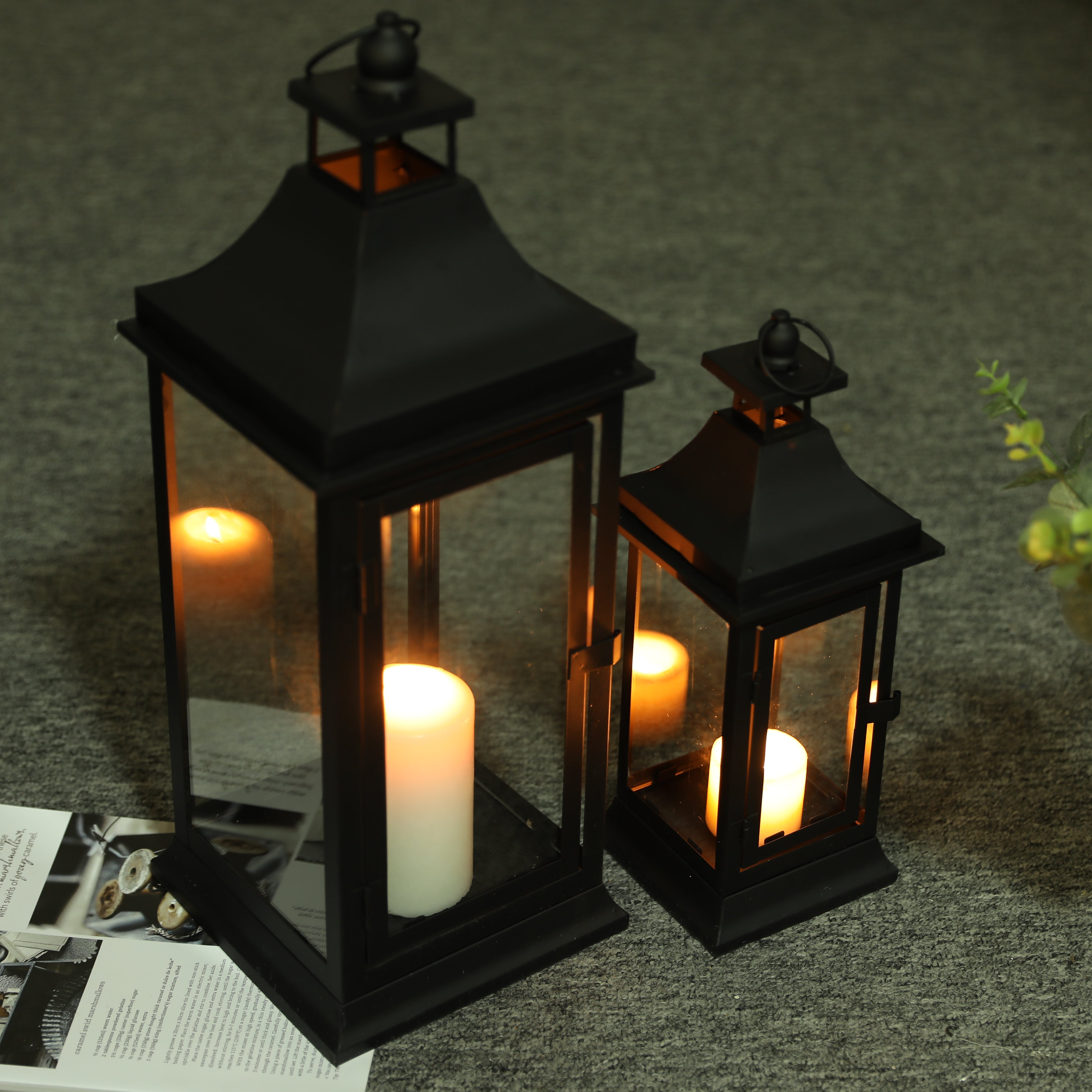 Outdoor Candle Lanterns（Set of 2）