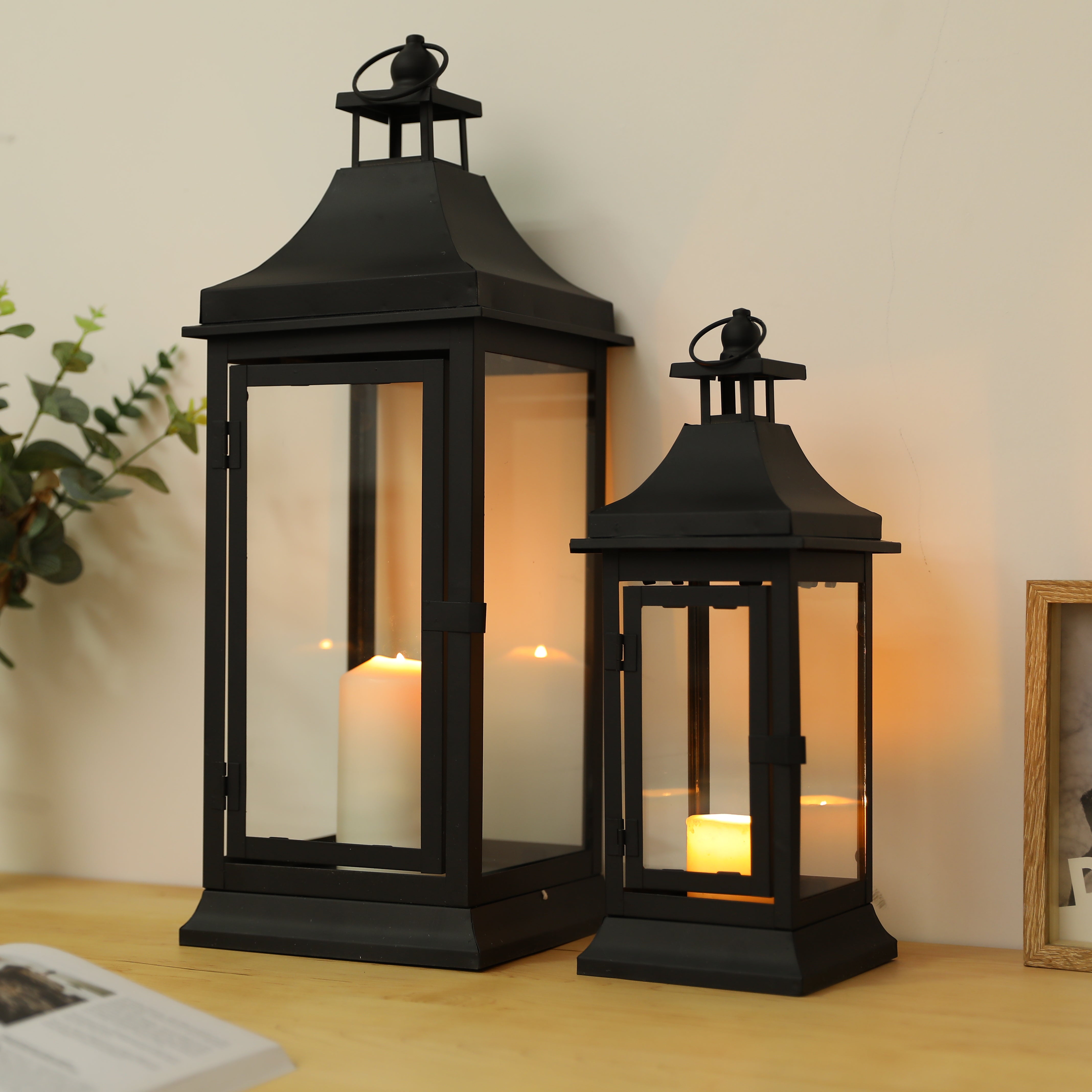 Outdoor Candle Lanterns（Set of 2）