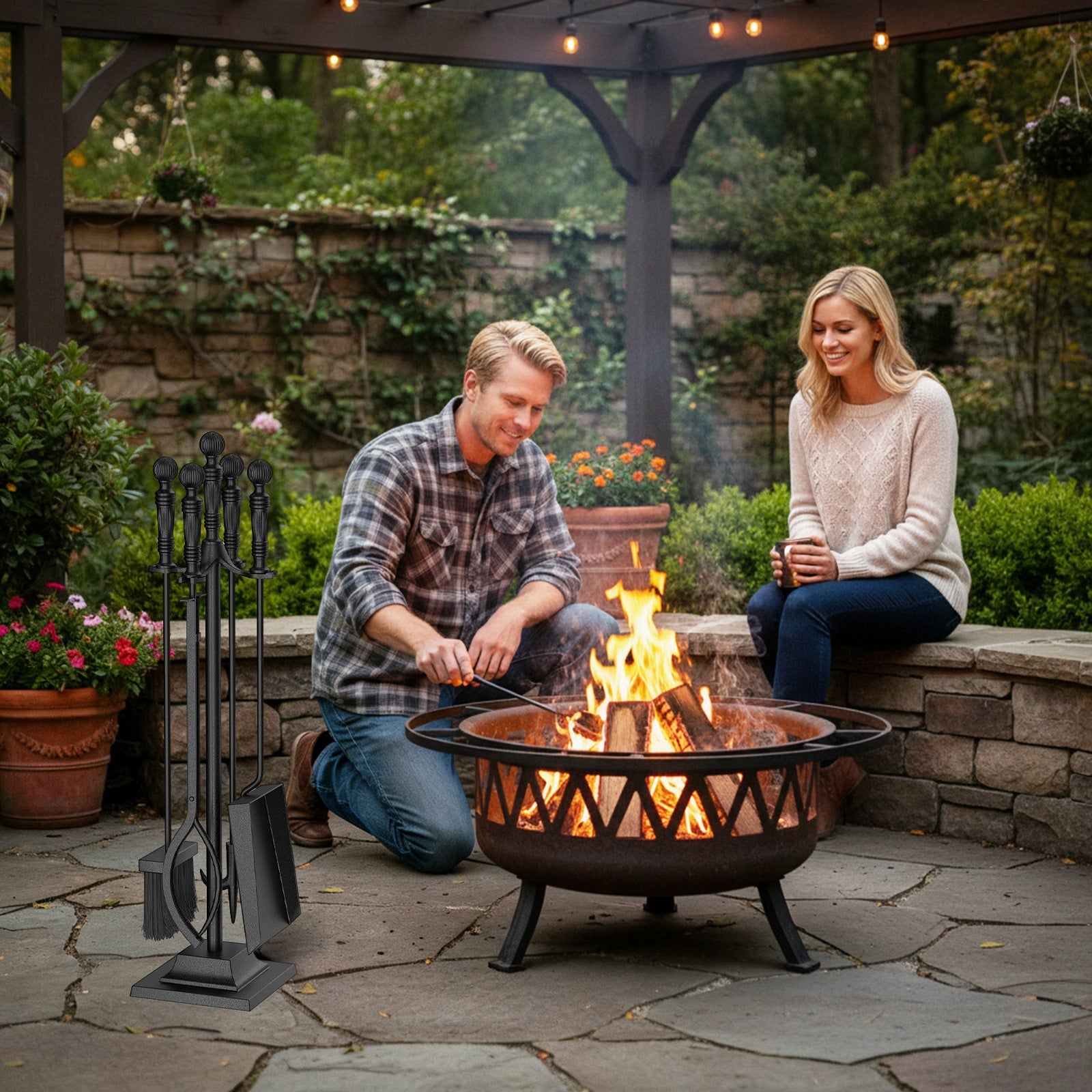 Fireplace Tool Set Indoor and Outdoor