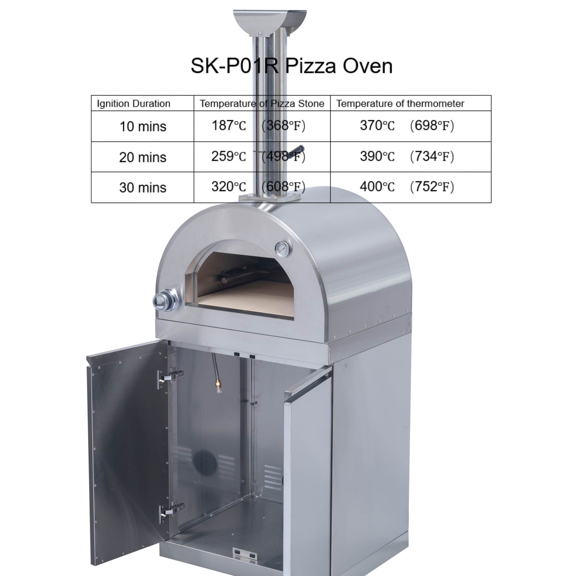Outdoor Kitchen Island Grill with Pizza Oven