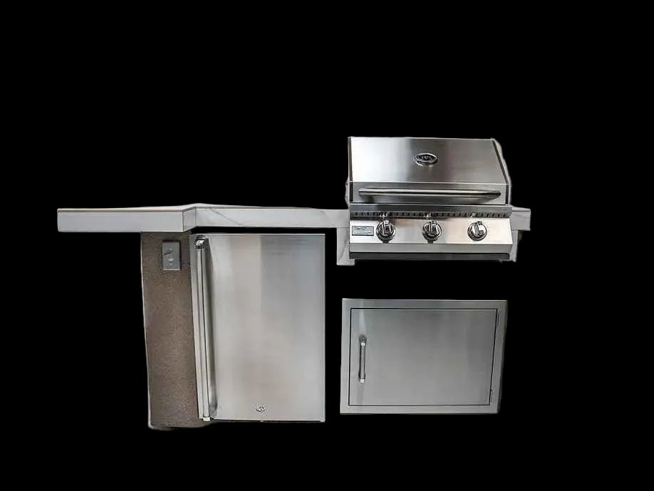 KoKoMo Mini Maui 6' Outdoor Kitchen Island – Compact BBQ Station with Seating