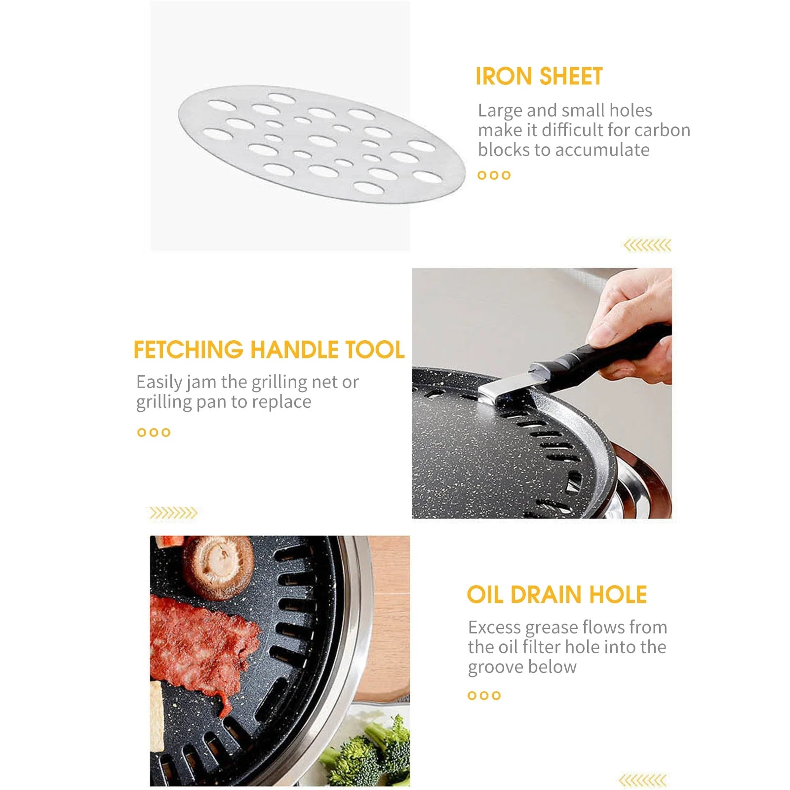 13Inch Korean BBQ Grill Multifunctional Charcoal Barbecue Grilll Stove