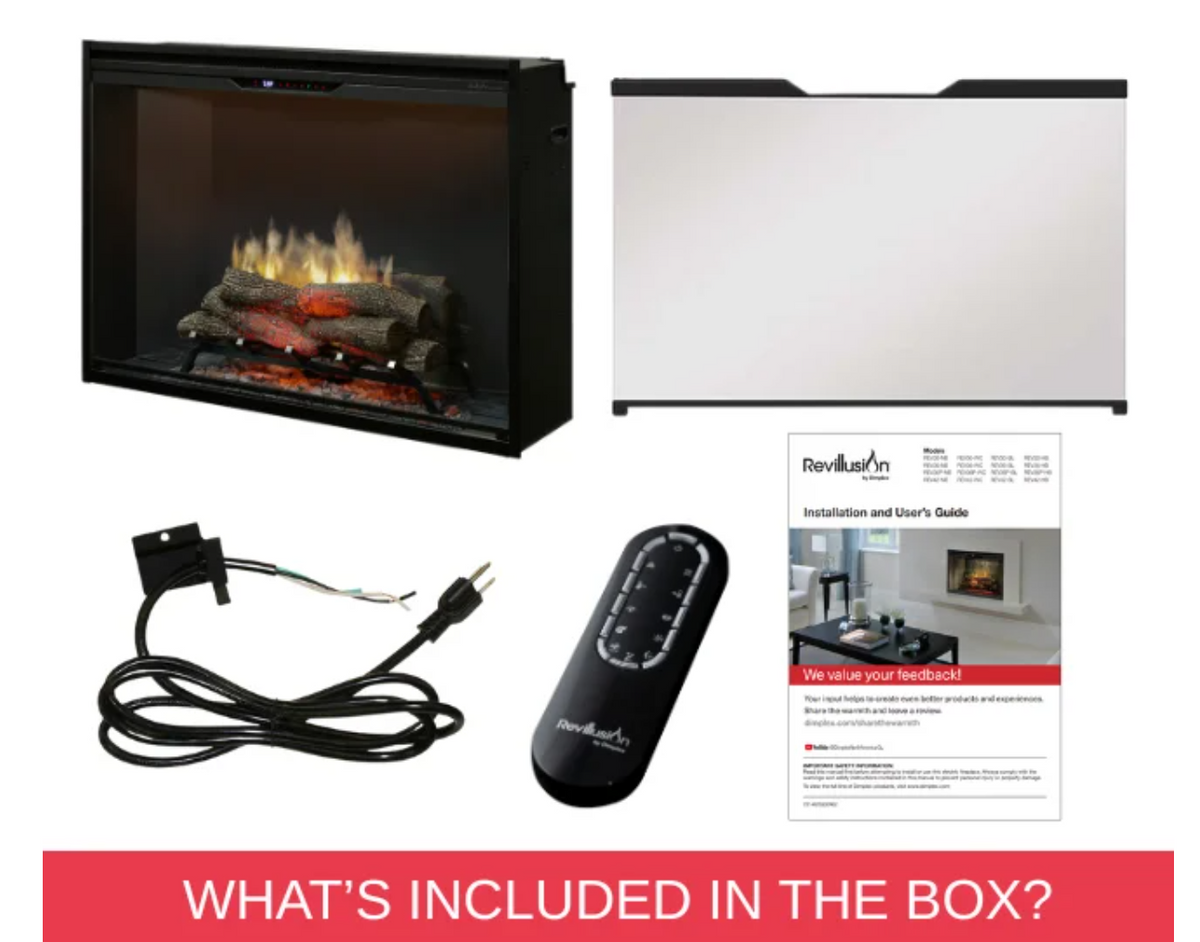 description of what is included with the fireplace box