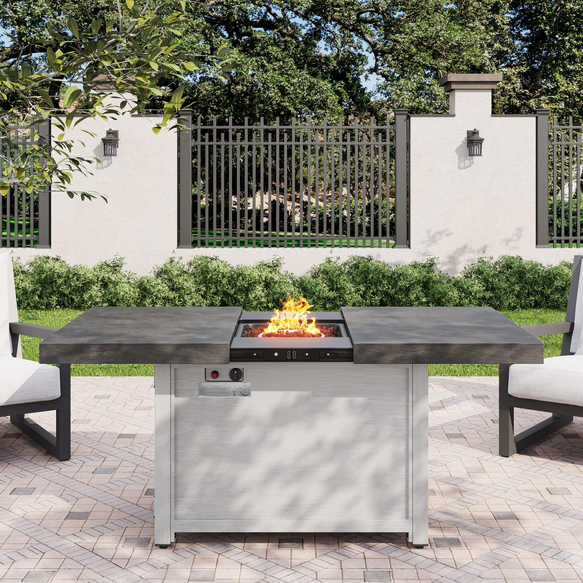Premium  Outdoor Aluminum Fire Pit Table