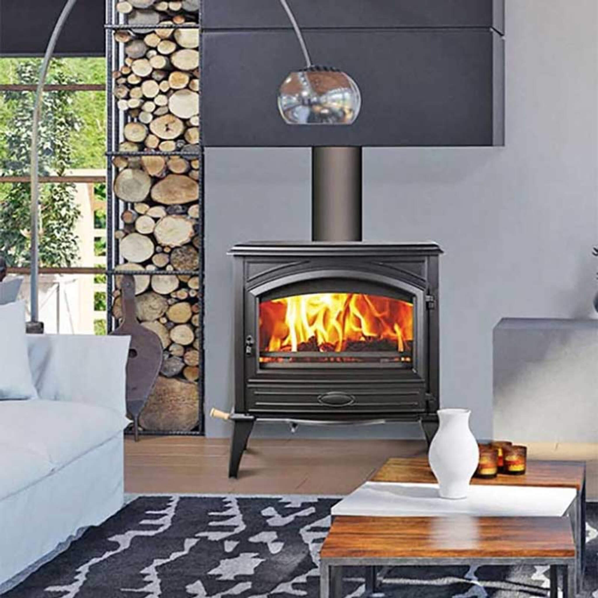 Wood Burning Cast Iron Stove Fireplace