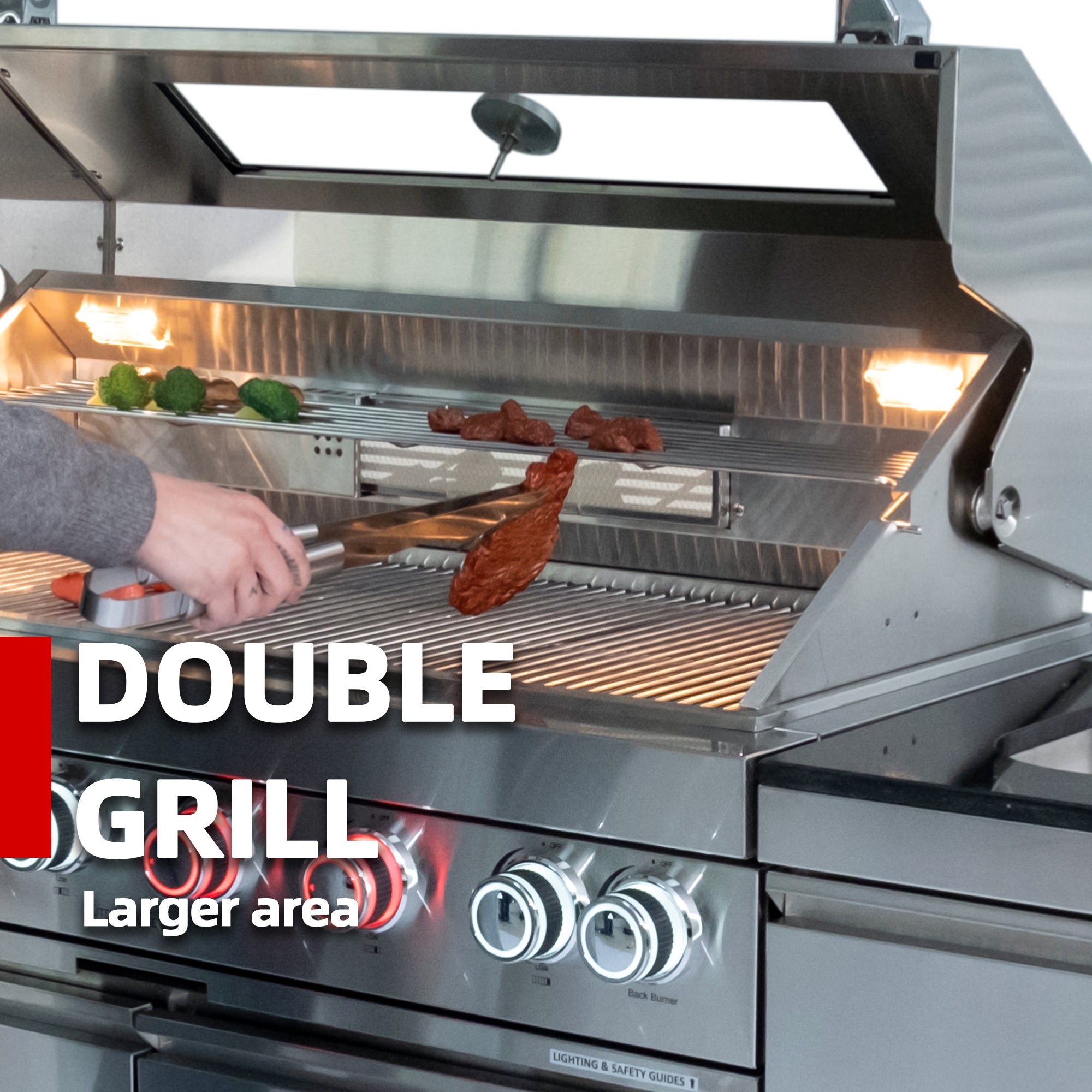 Outdoor Kitchen Island Grill with Pizza Oven