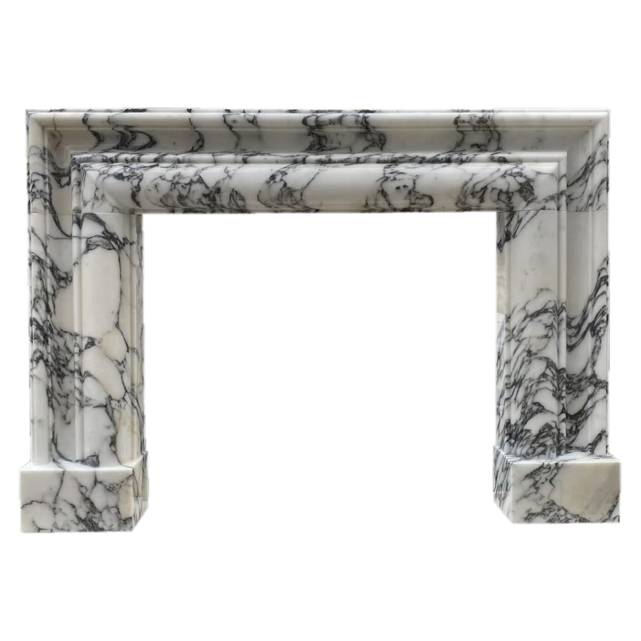 Calacatta Viola Marble Hand-carved Fireplace Mantel