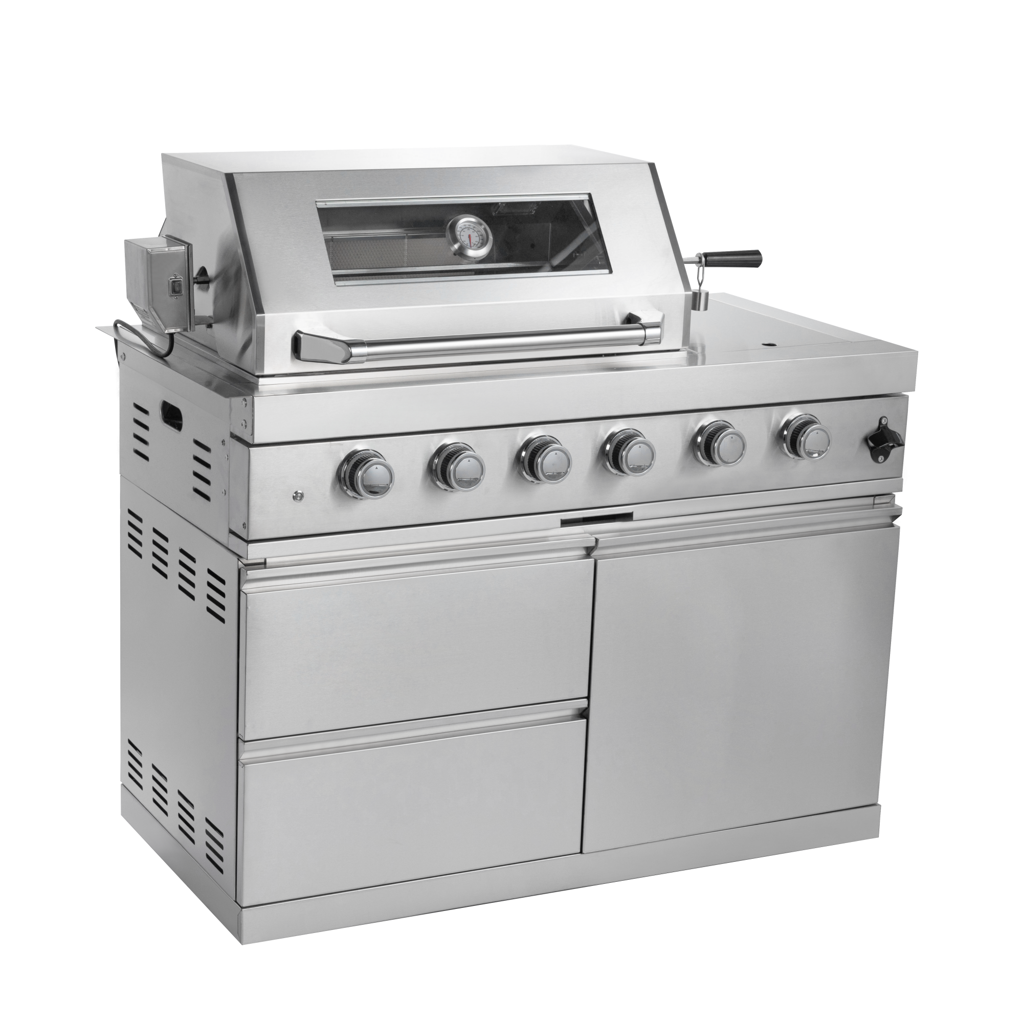 Outdoor Kitchen Island Grill with Pizza Oven
