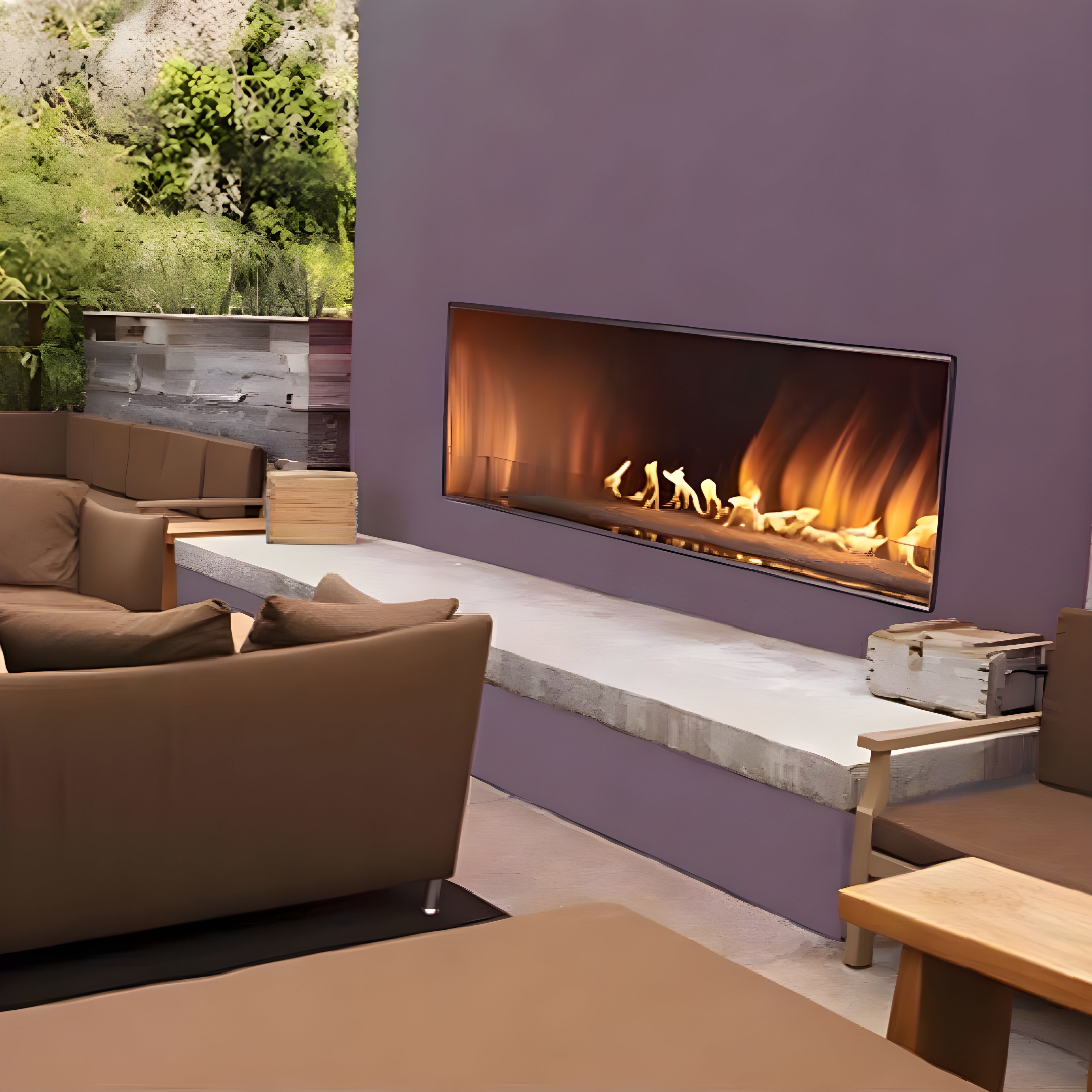 Empire Comfort Systems Carol Rose Coastal Linear Outdoor Fireplace
