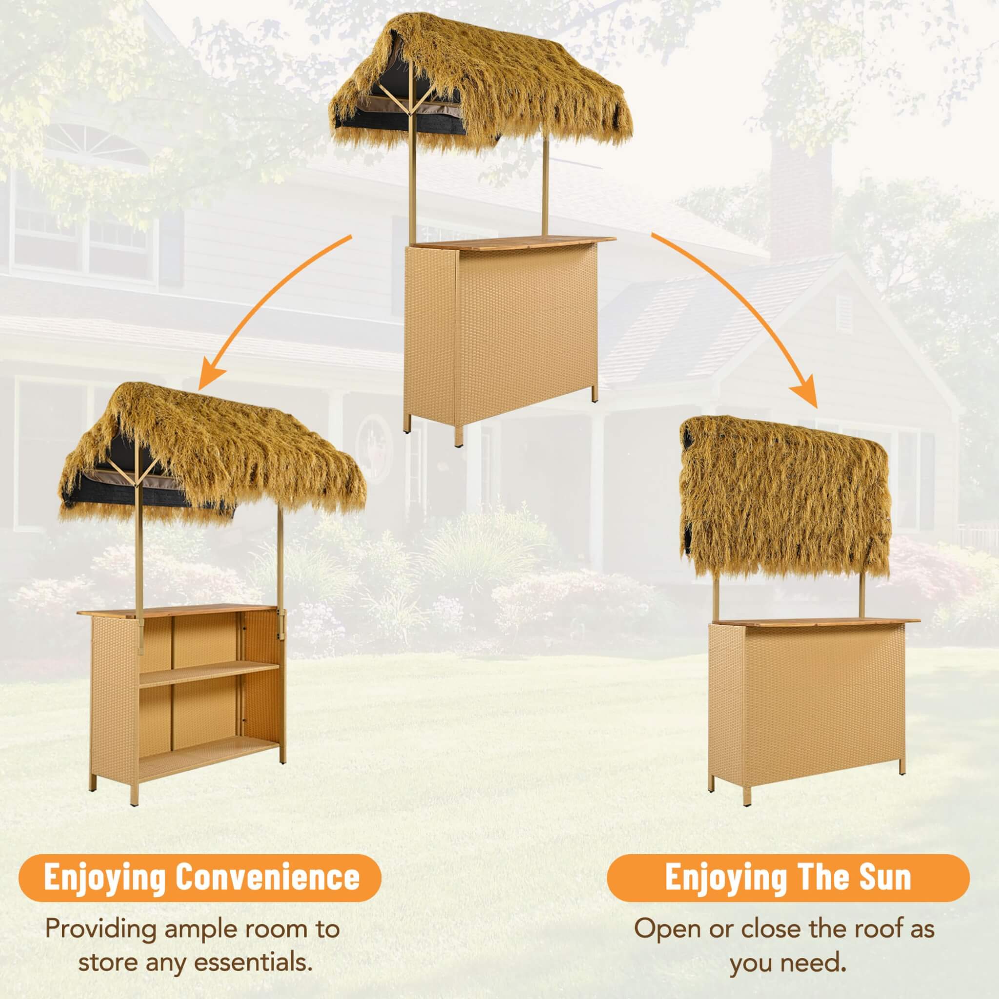 Hawaiian Bar-Height Patio Set
