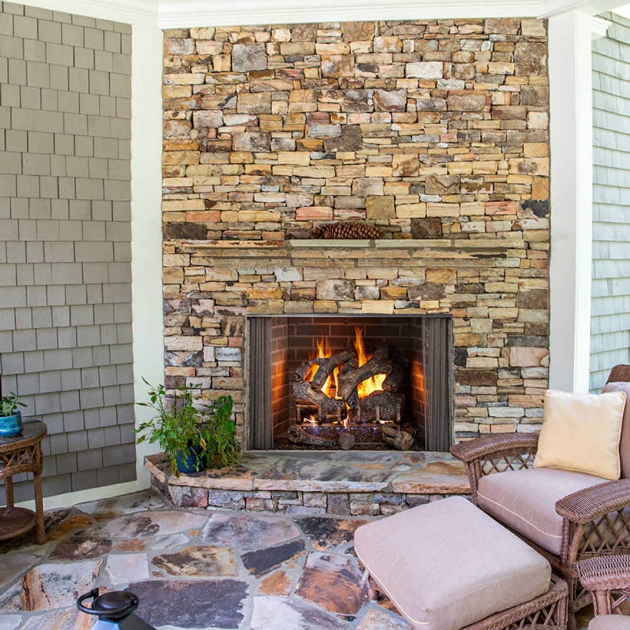 Majestic Cottagewood Outdoor Wood-Burning Fireplace