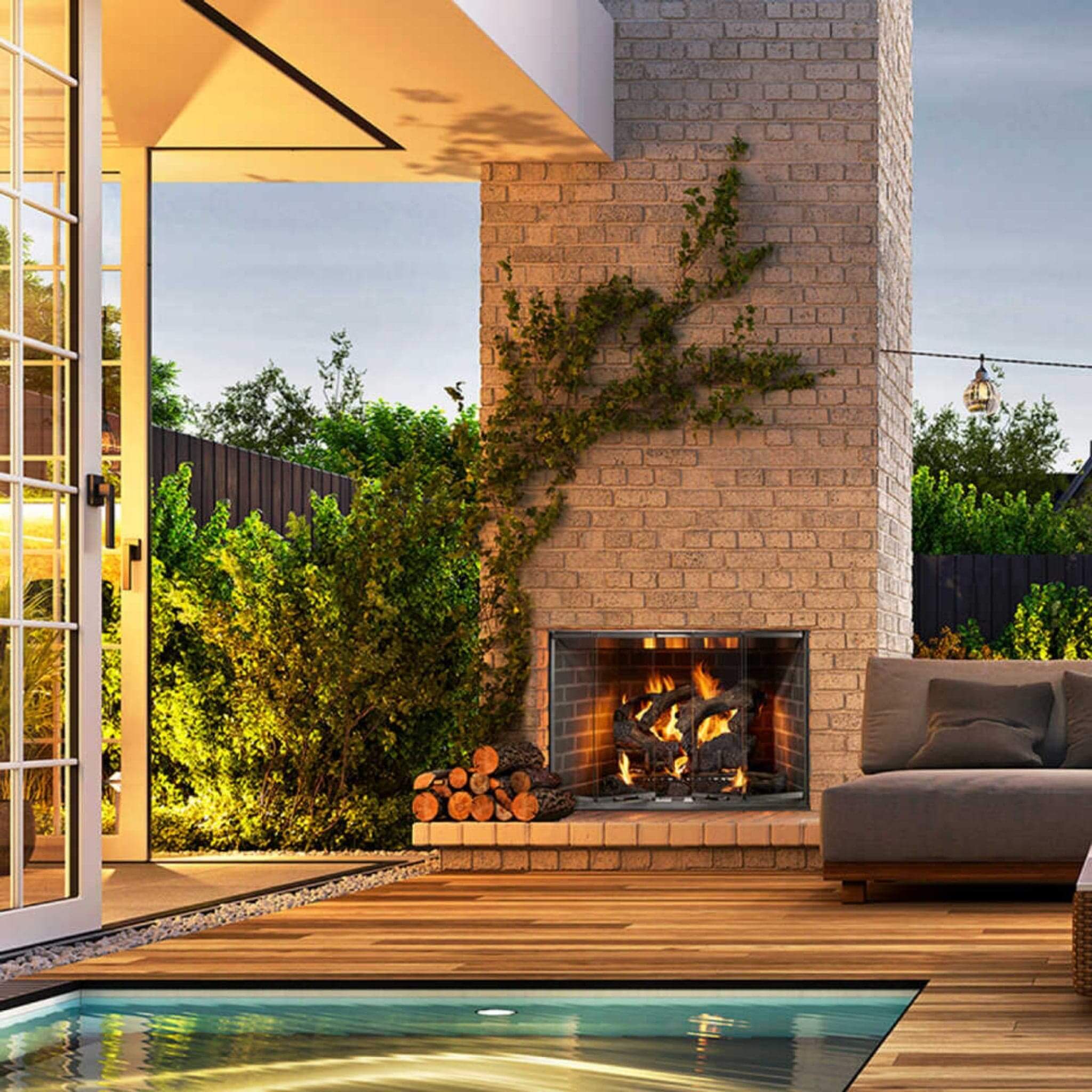 Majestic Cottagewood Outdoor Wood-Burning Fireplace
