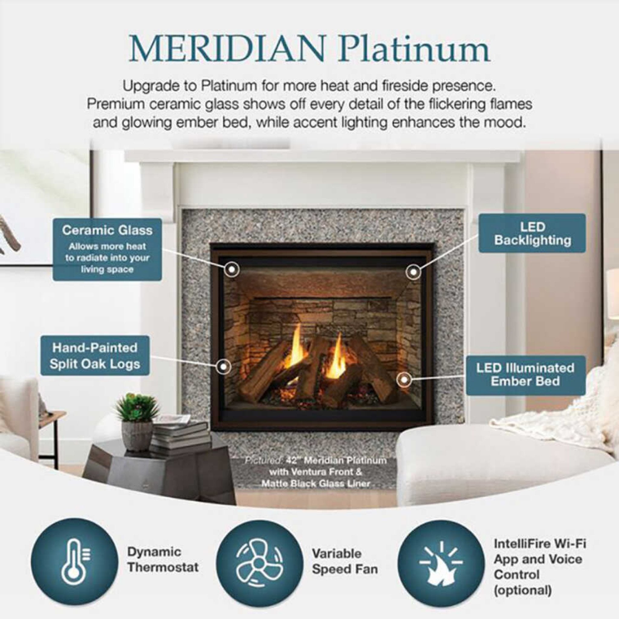 Majestic Meridian  Natural Gas Fireplace