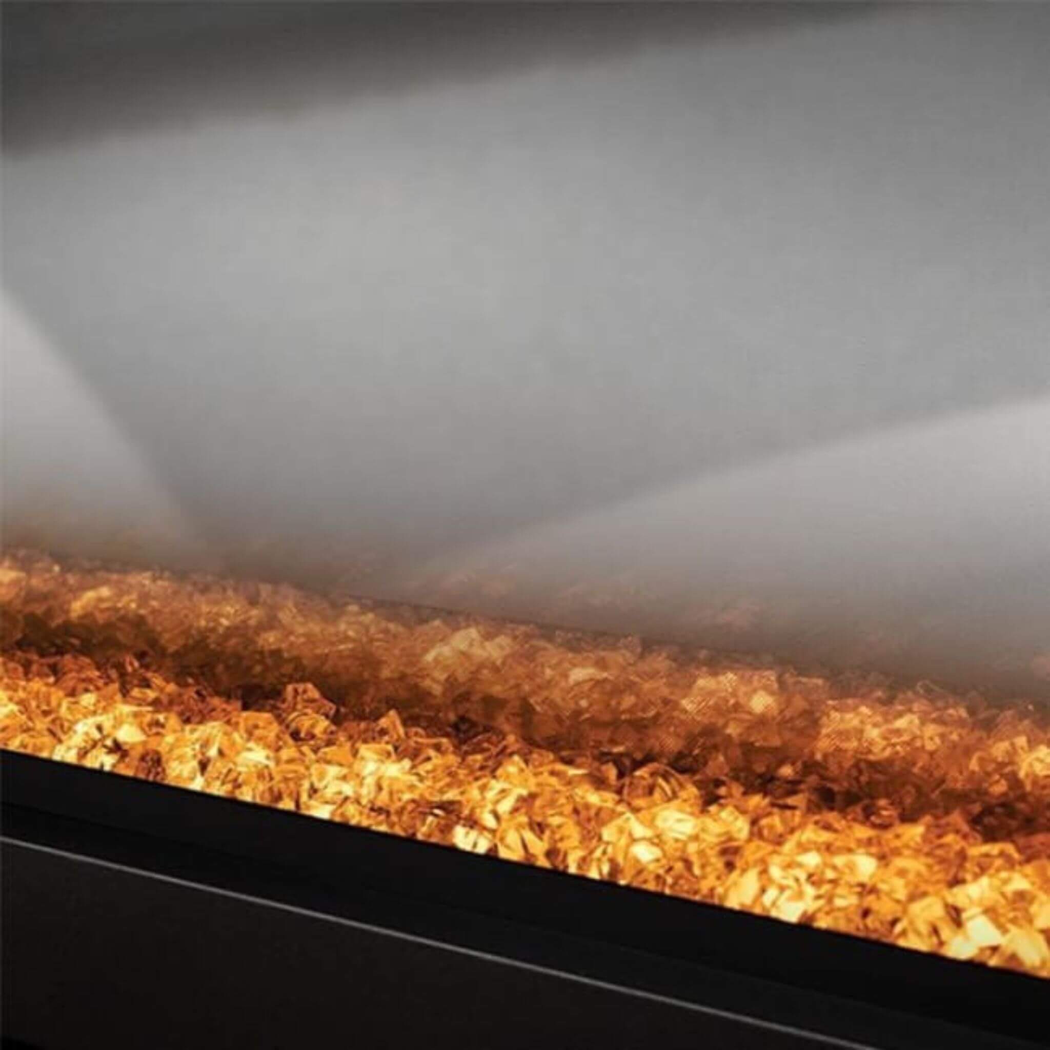Fully Recessed See Thru Wall Mounted Electric Fireplace