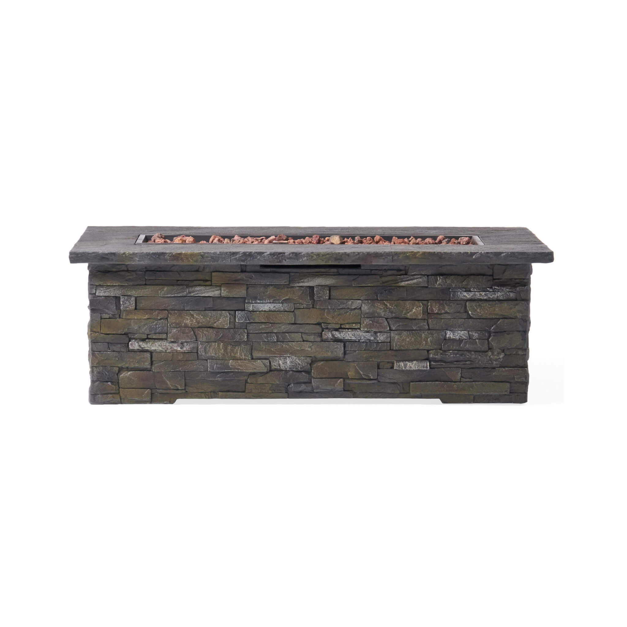 Alora Premium 56" Outdoor Rectangular Concrete Propane Fire Pit