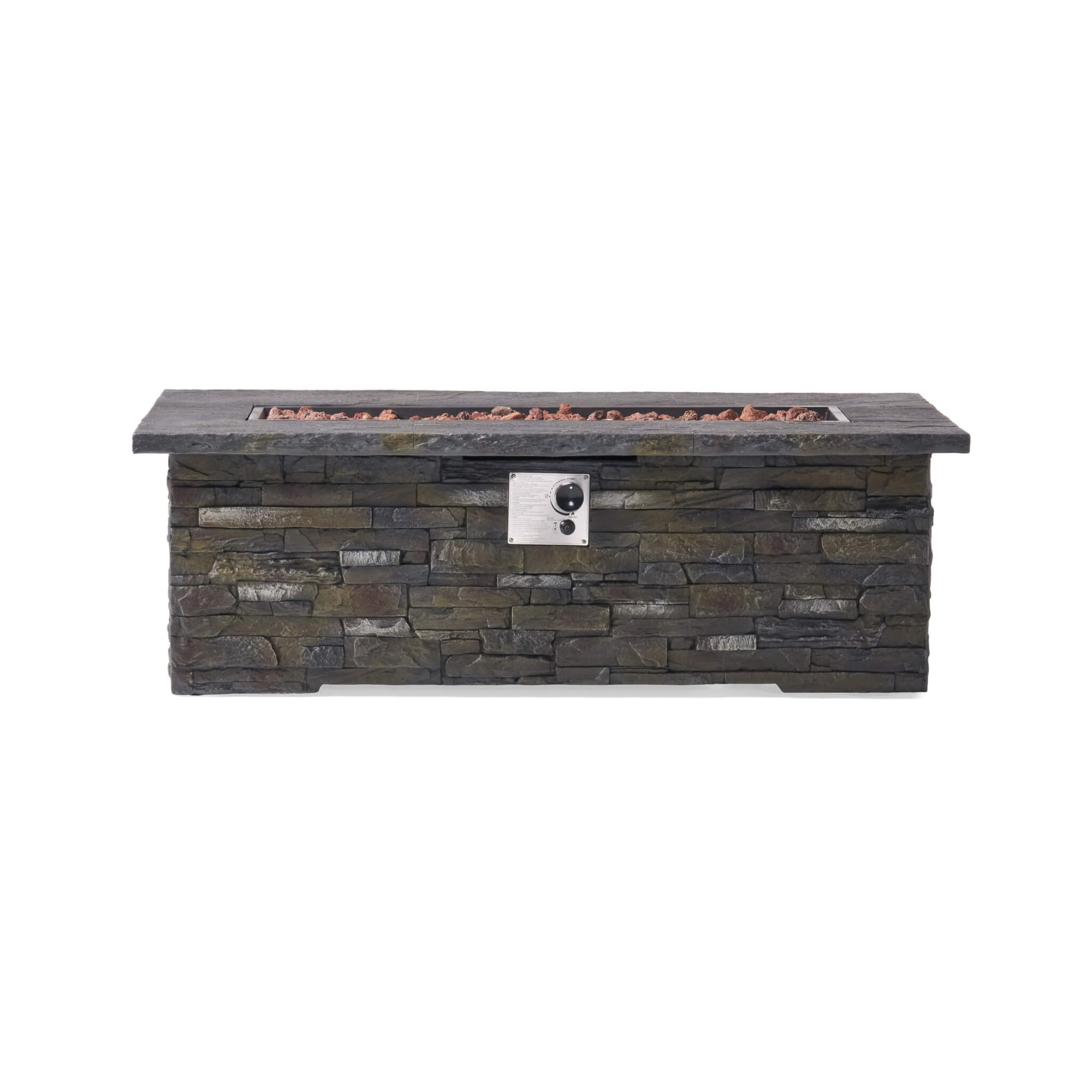 Alora Premium 56" Outdoor Rectangular Concrete Propane Fire Pit