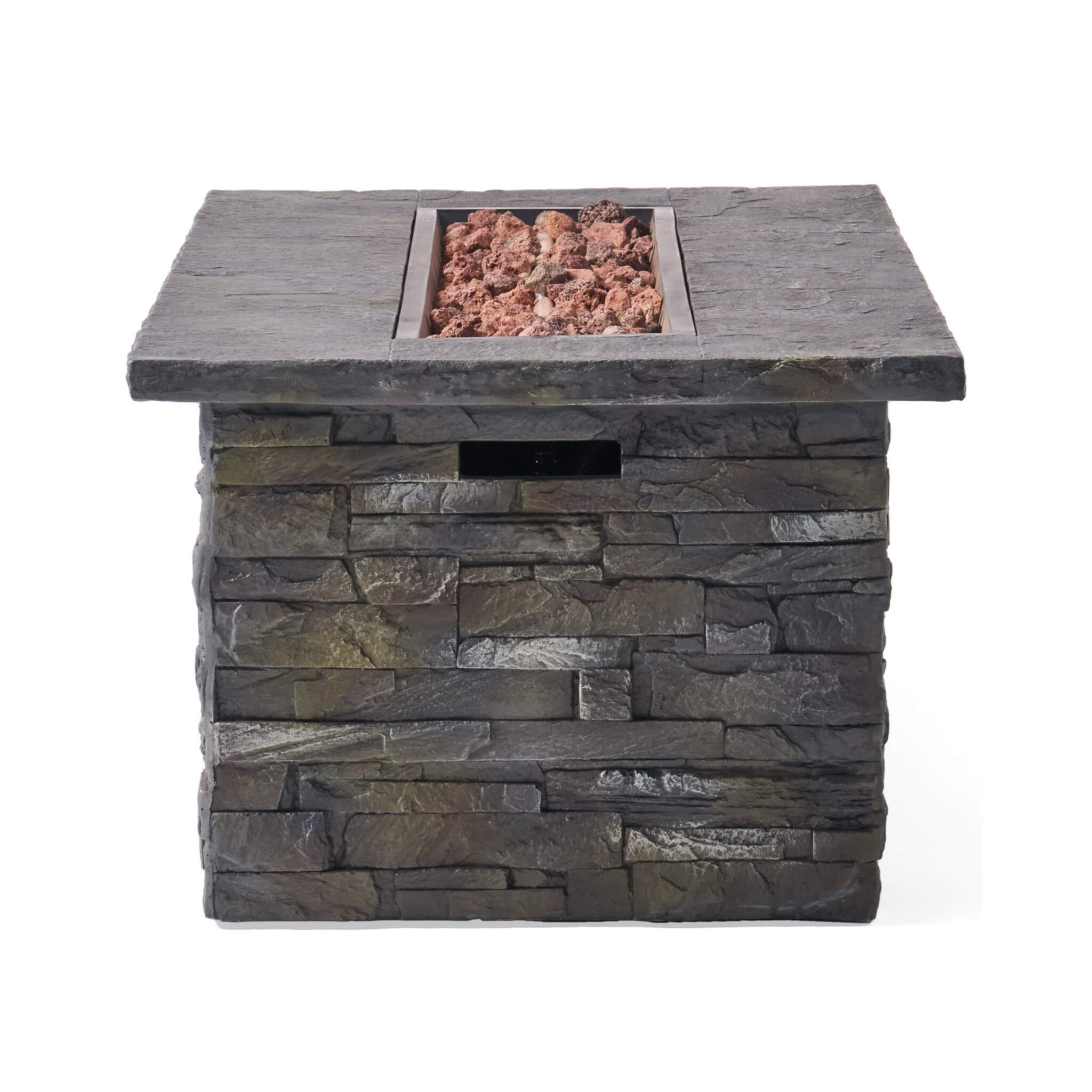 Alora Premium 56" Outdoor Rectangular Concrete Propane Fire Pit