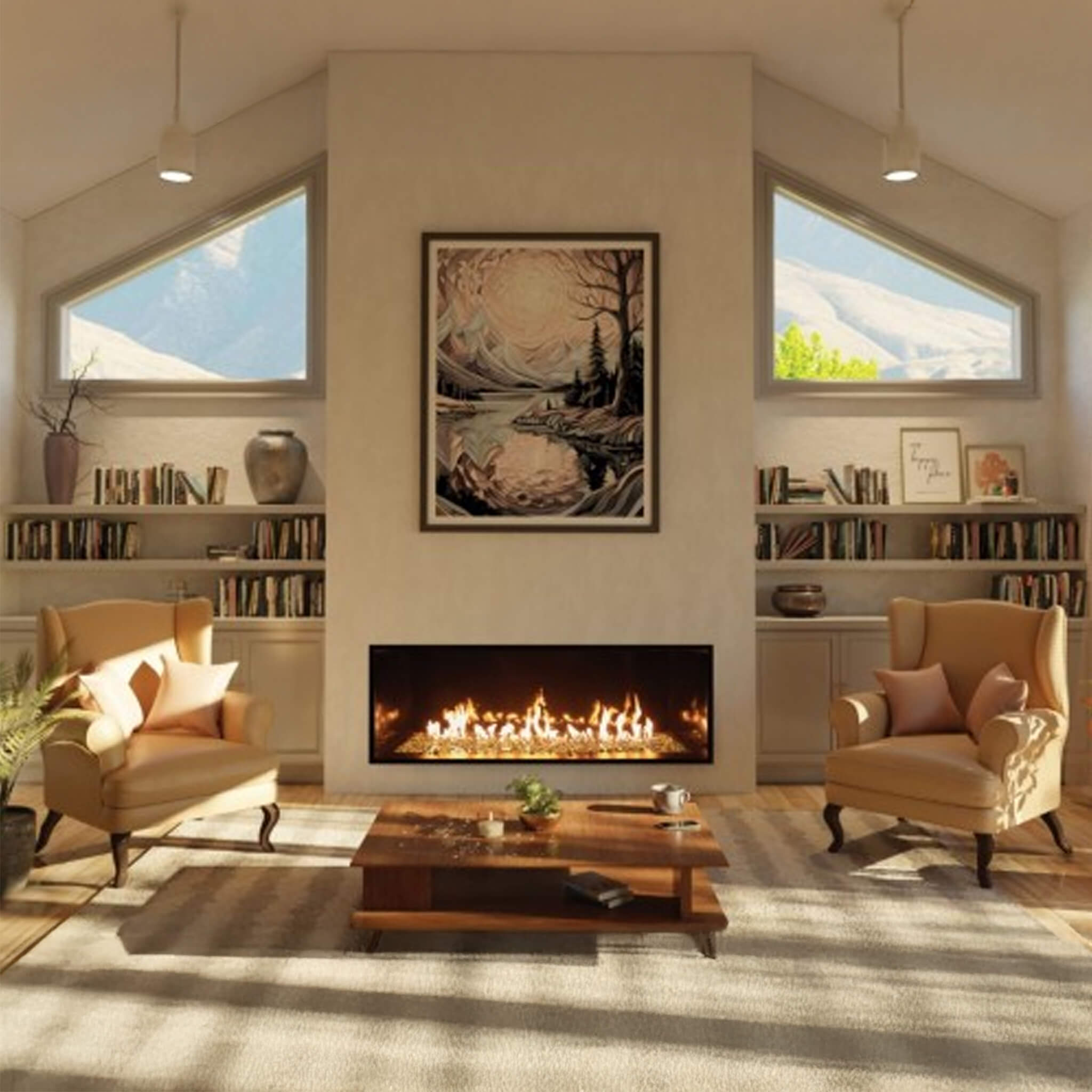 Summit 72-Inch Linear Fireplace