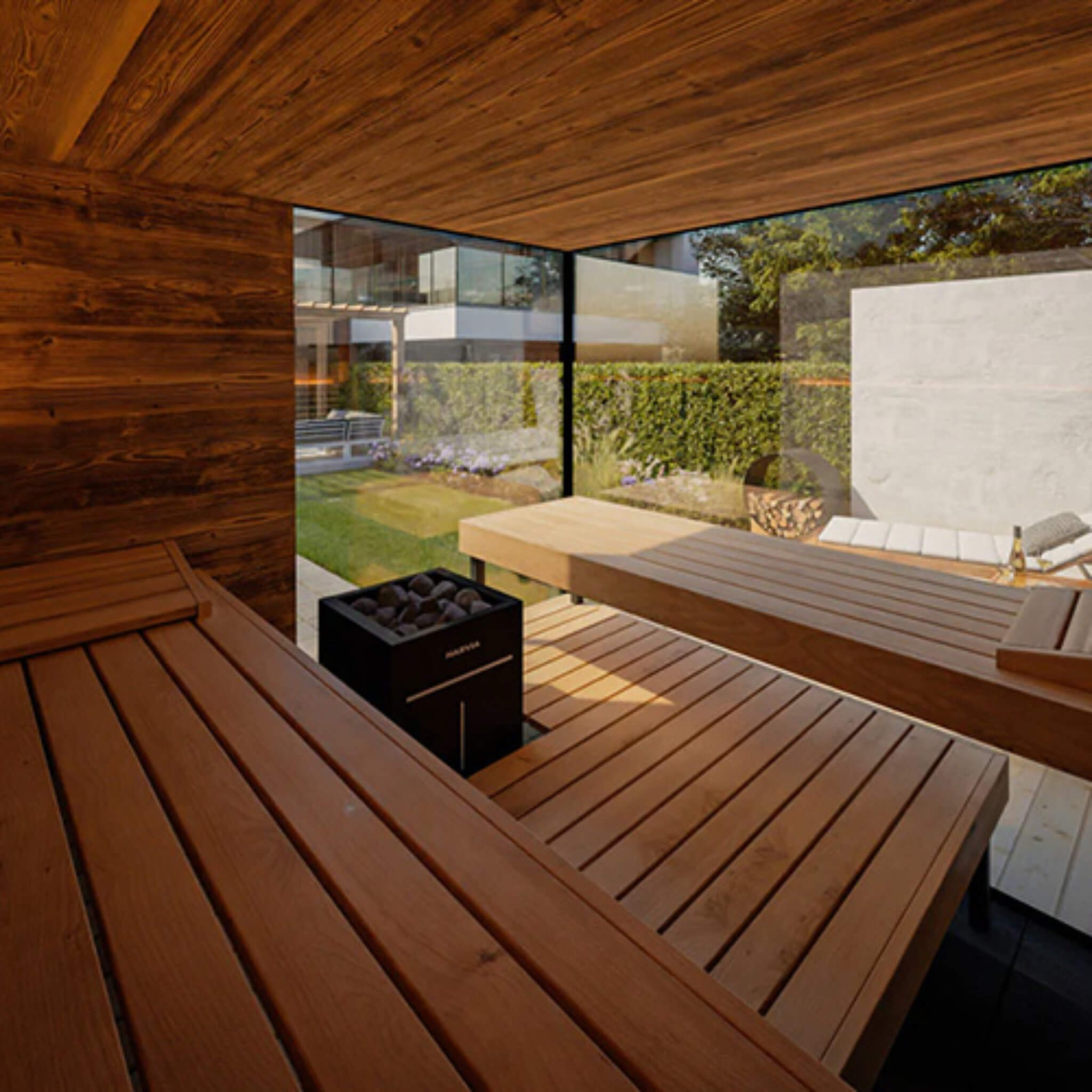 Fully-Assembled 5-Person Outdoor Sauna Cabin