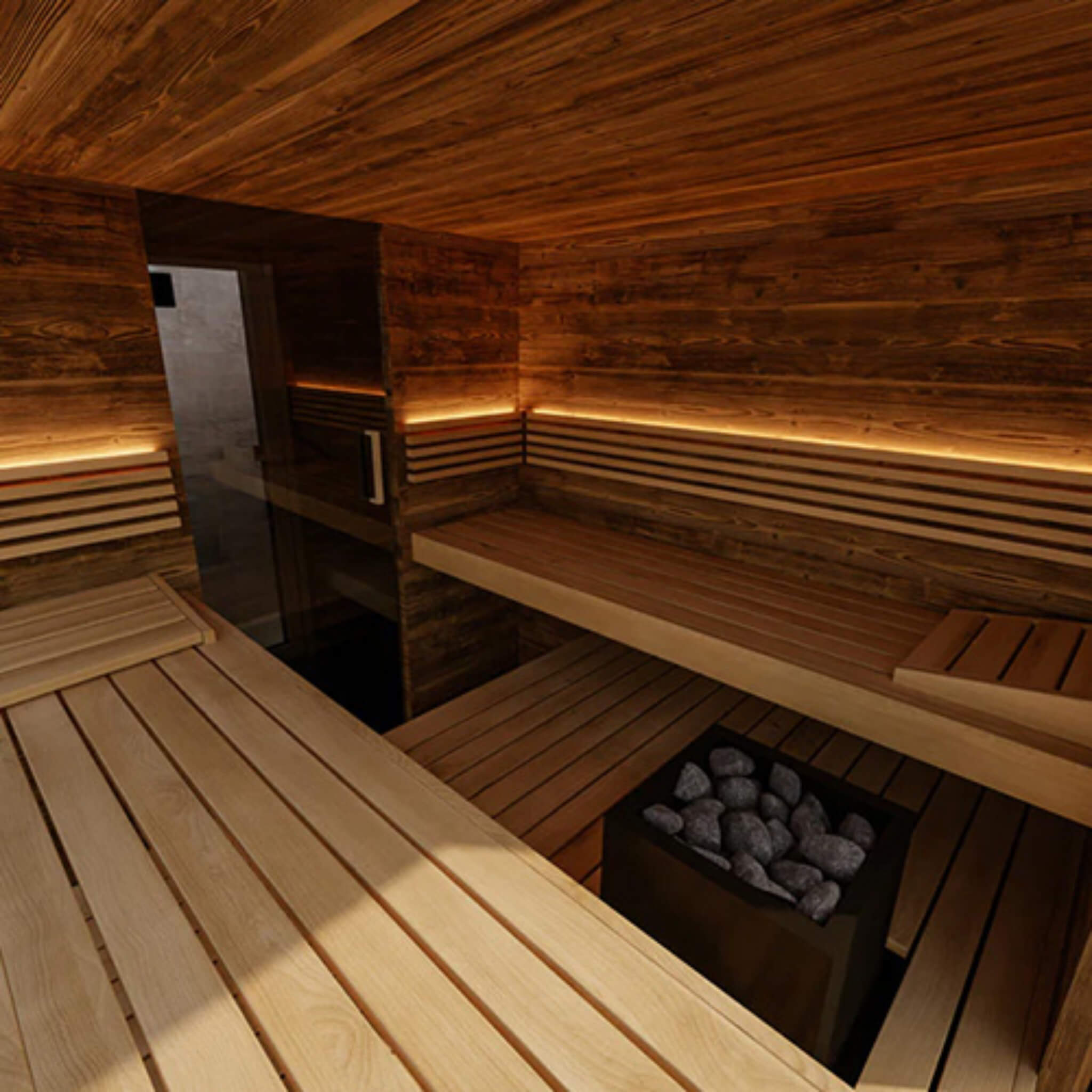 Fully-Assembled 5-Person Outdoor Sauna Cabin